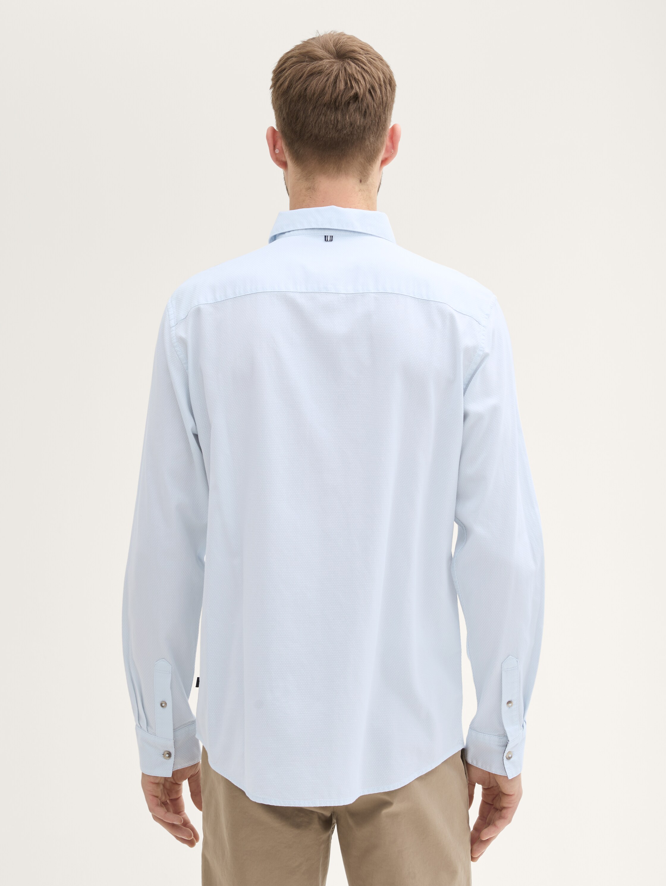 Overhemd met borstzak - blue_small_structure - 