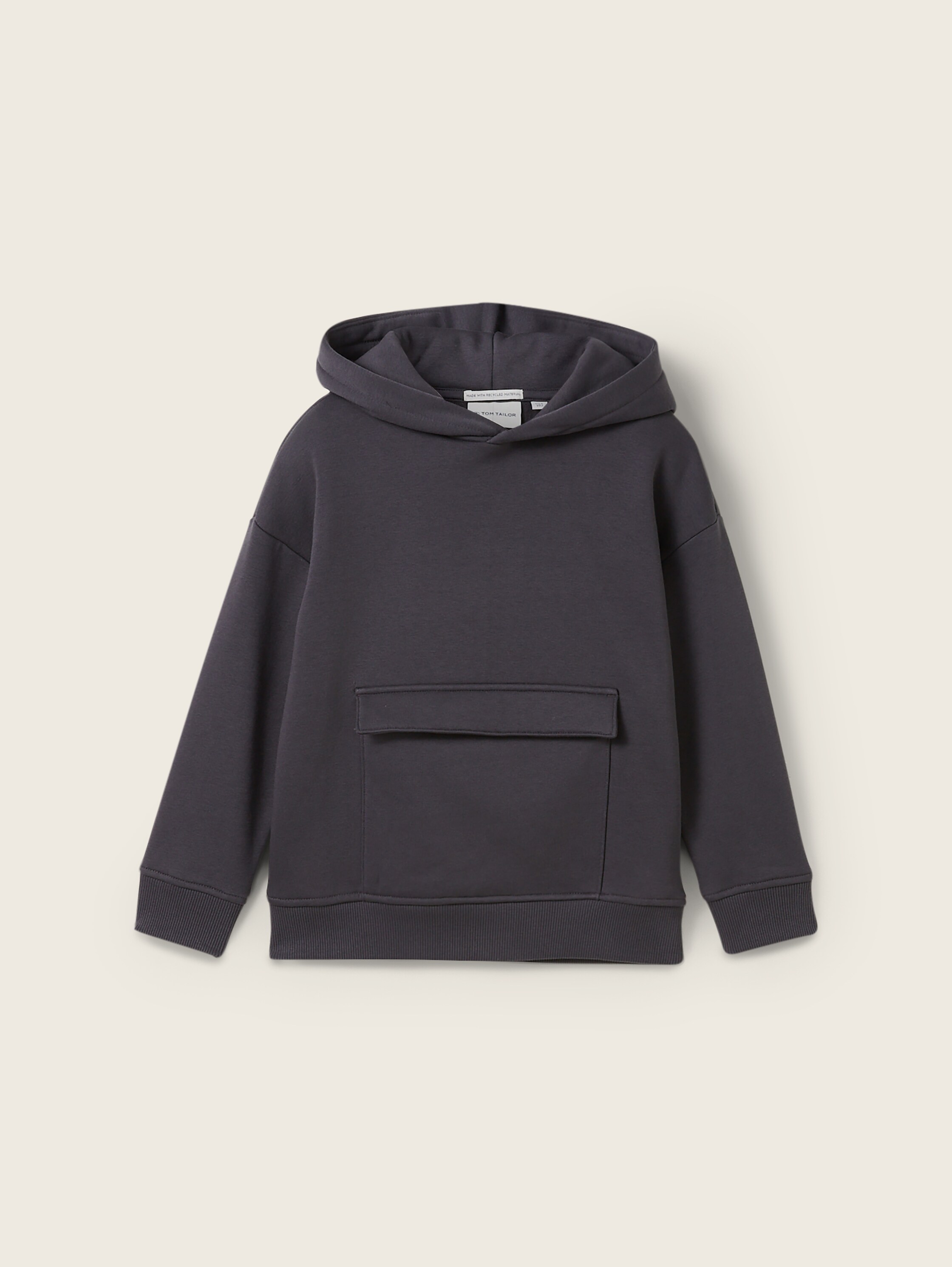 Oversized Hoodie Sweatshirt mit Rückprint - coal_grey_1 - 