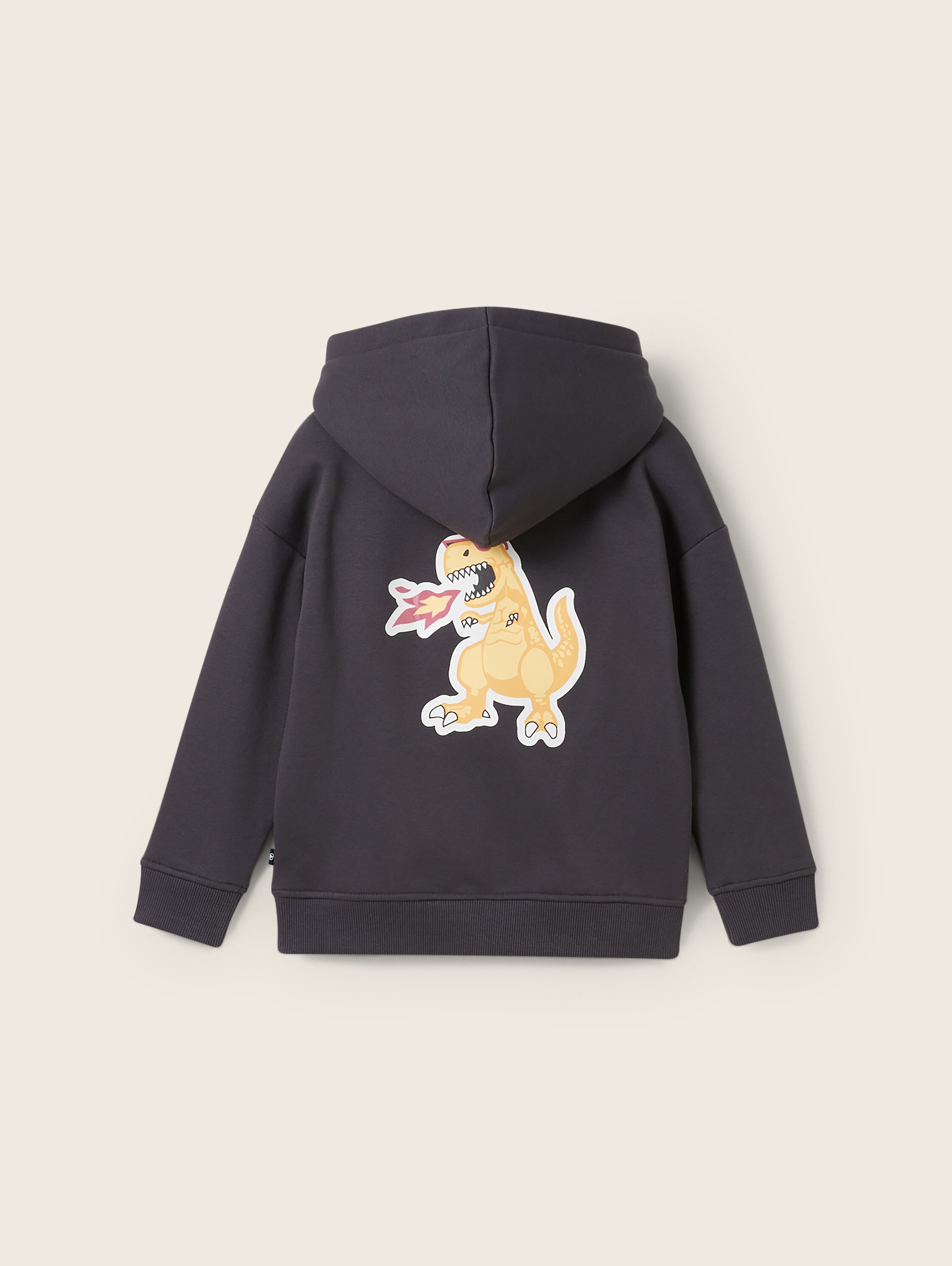 Oversized Hoodie Sweatshirt mit Rückprint - coal_grey_1 - 