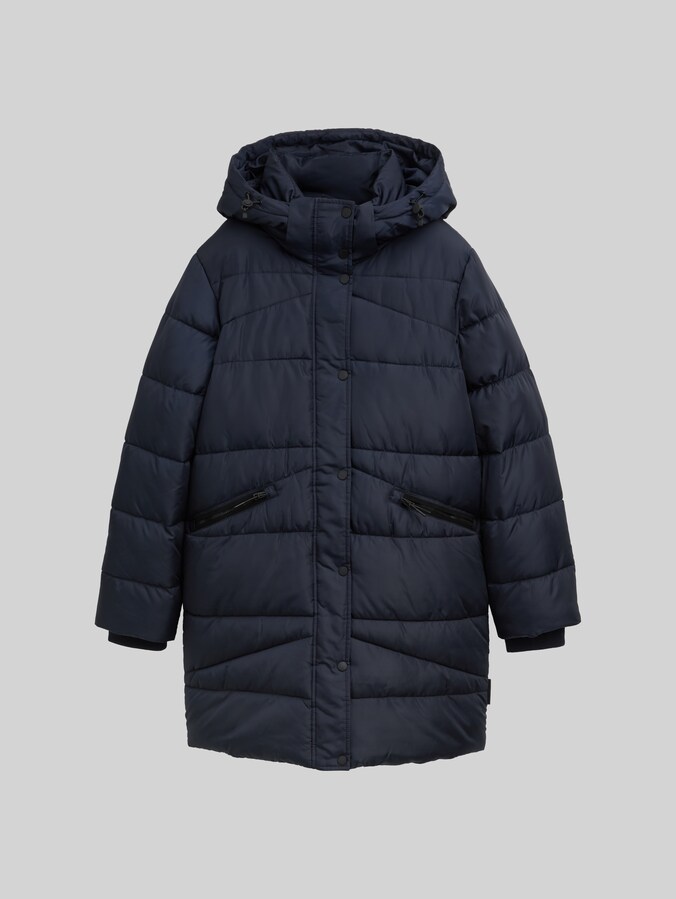 Pufferjas met afneembare capuchon door Denim Female, Sky Captain Blue