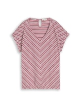 Non sélectionné, T-shirt ample en jacquard par Tom Tailor, rose
