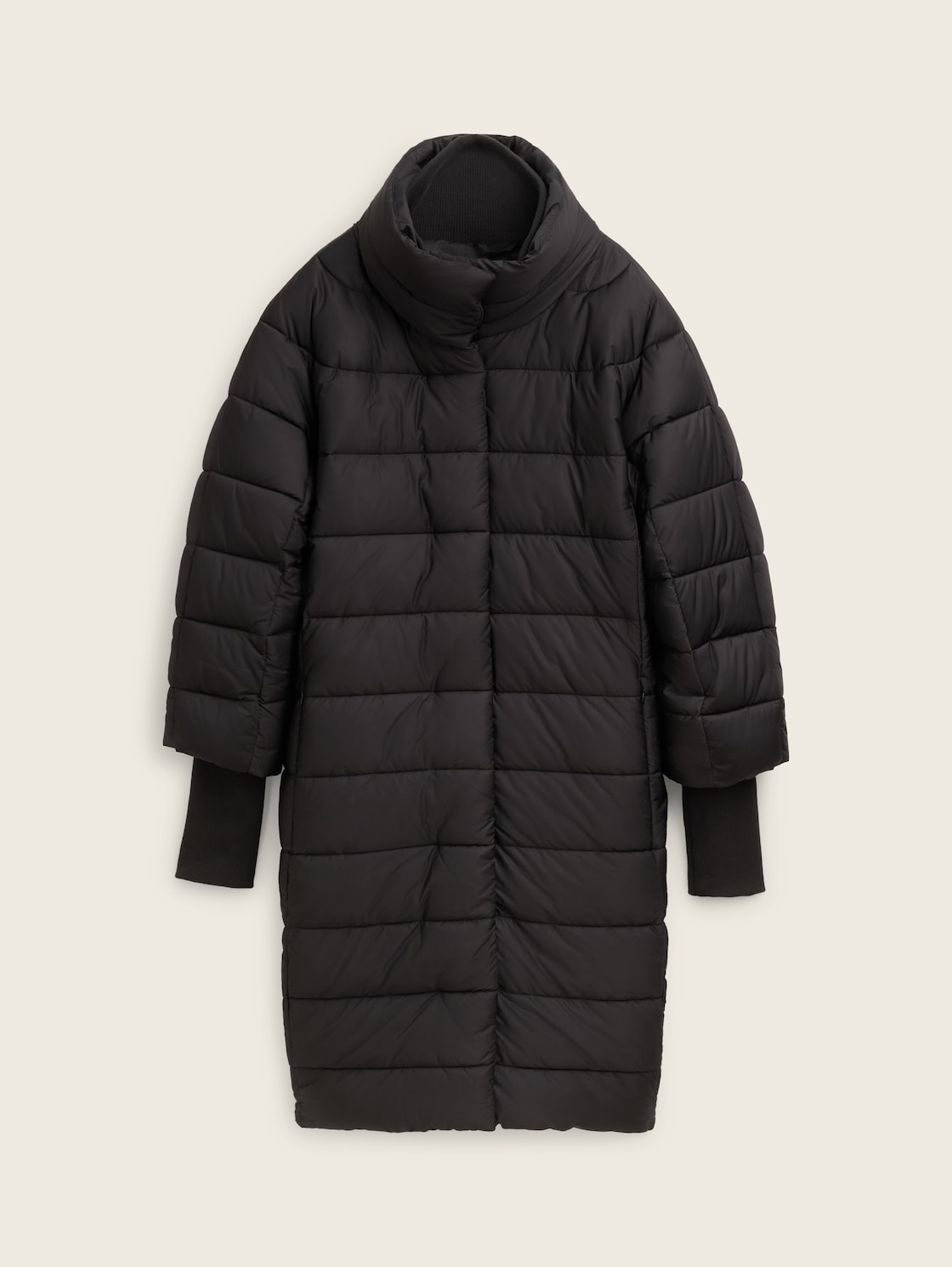 Puffermantel mit Stehkragen - deep black - Vorder-Produkt-Ansicht