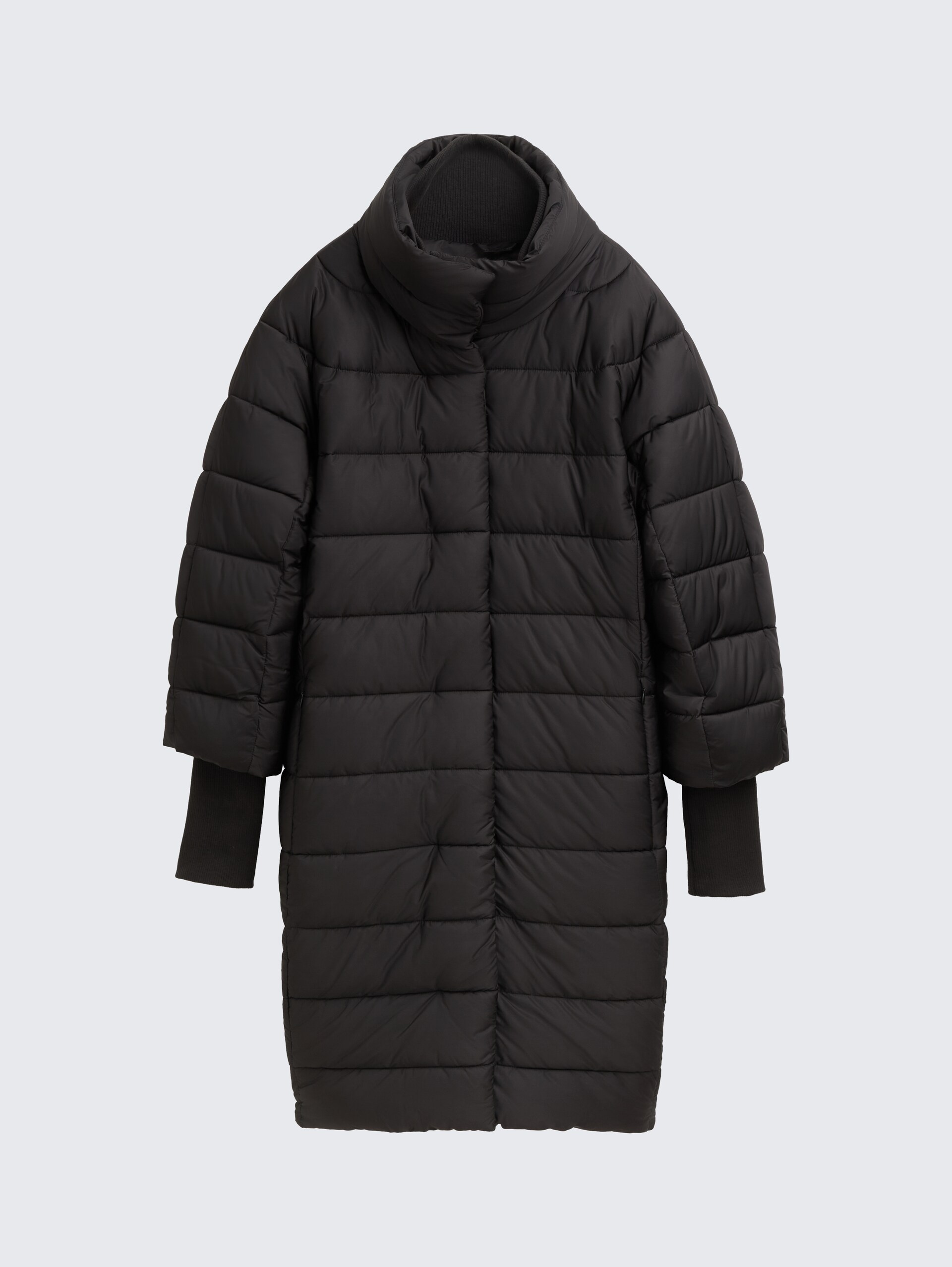Puffermantel mit Stehkragen - deep black - Vorder-Produkt-Ansicht