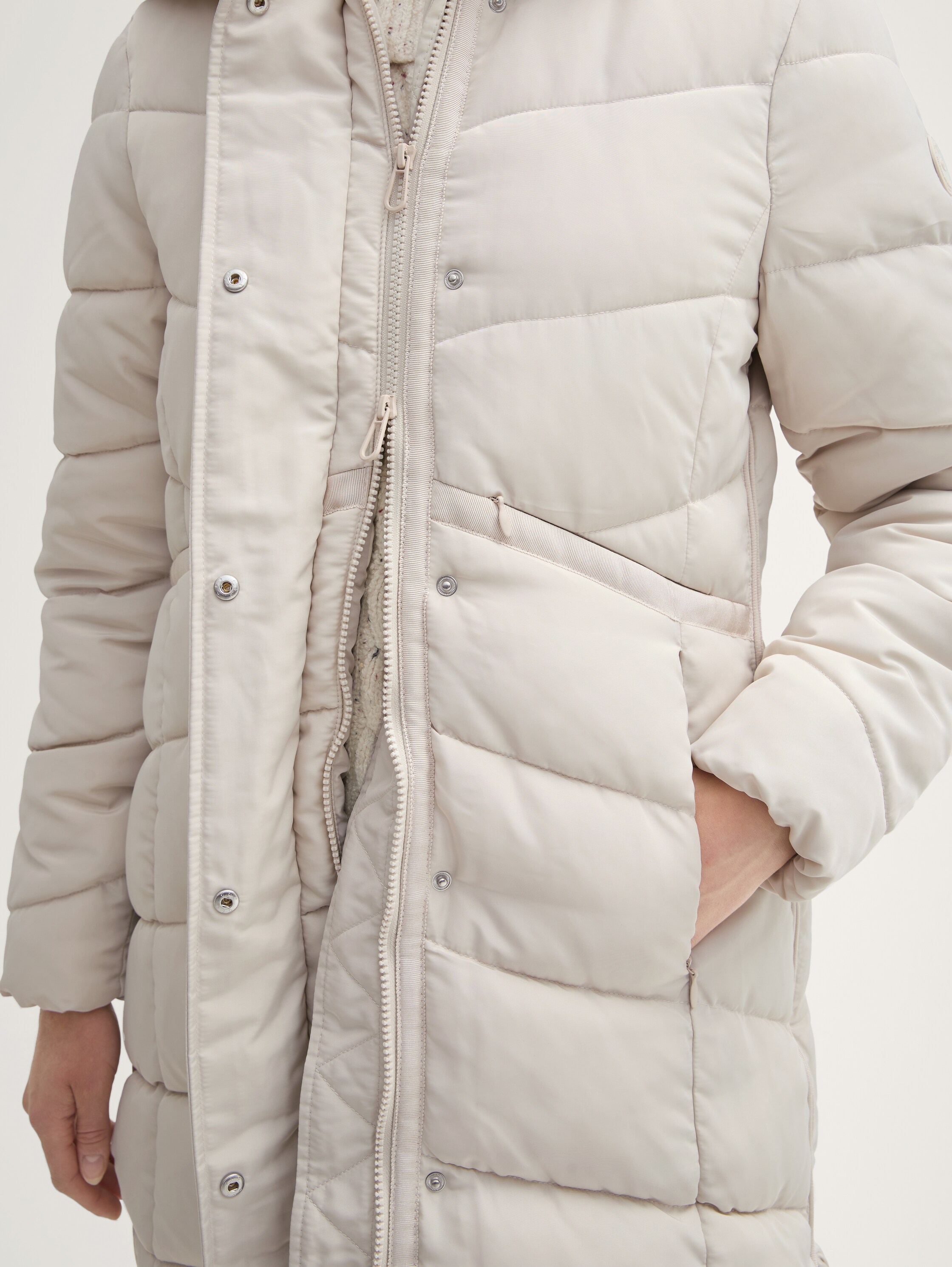 Puffermantel mit Kapuze - dusty_beige_1 - 