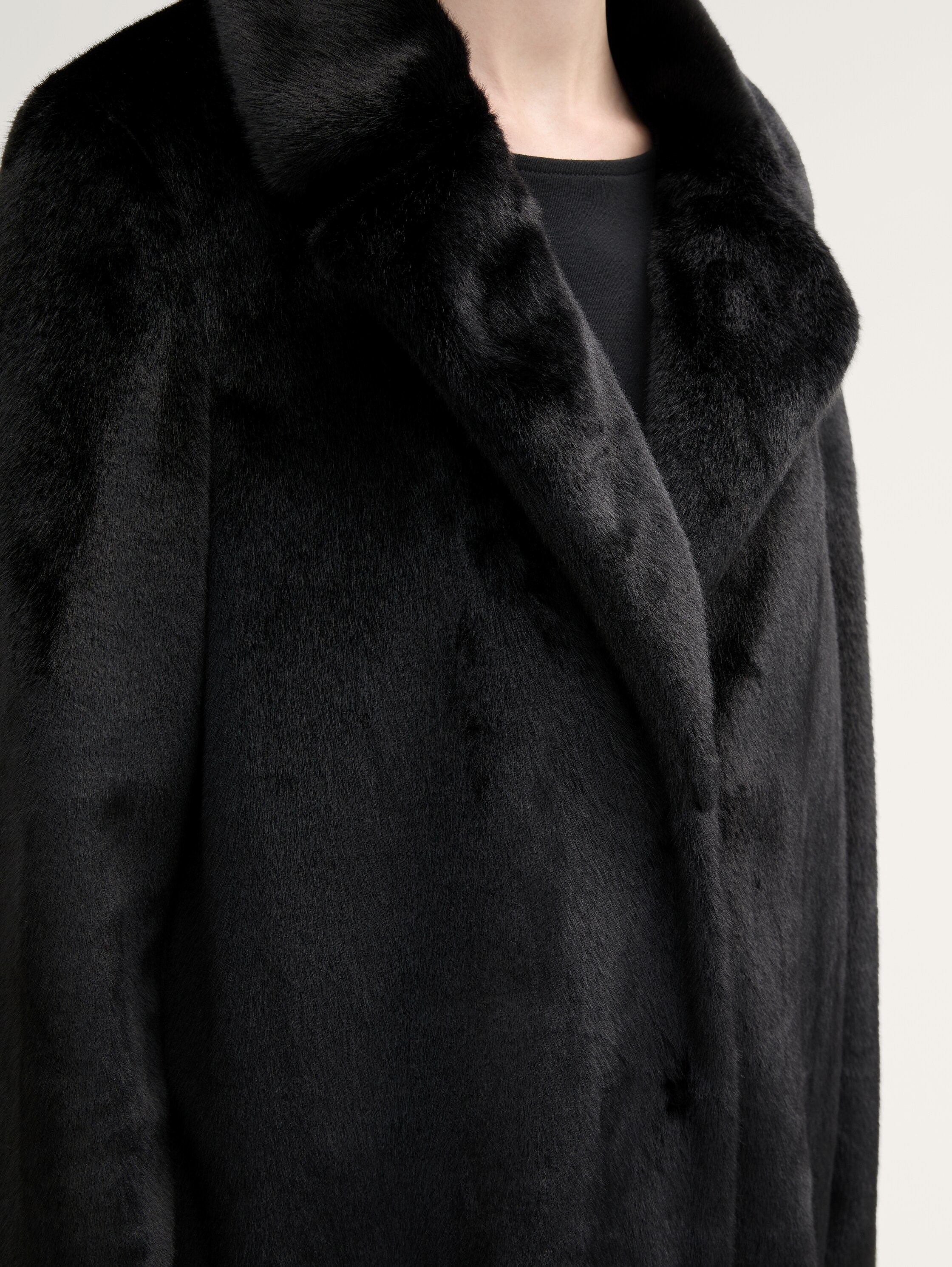 Fake-Fur Mantel - deep_black_1 - 