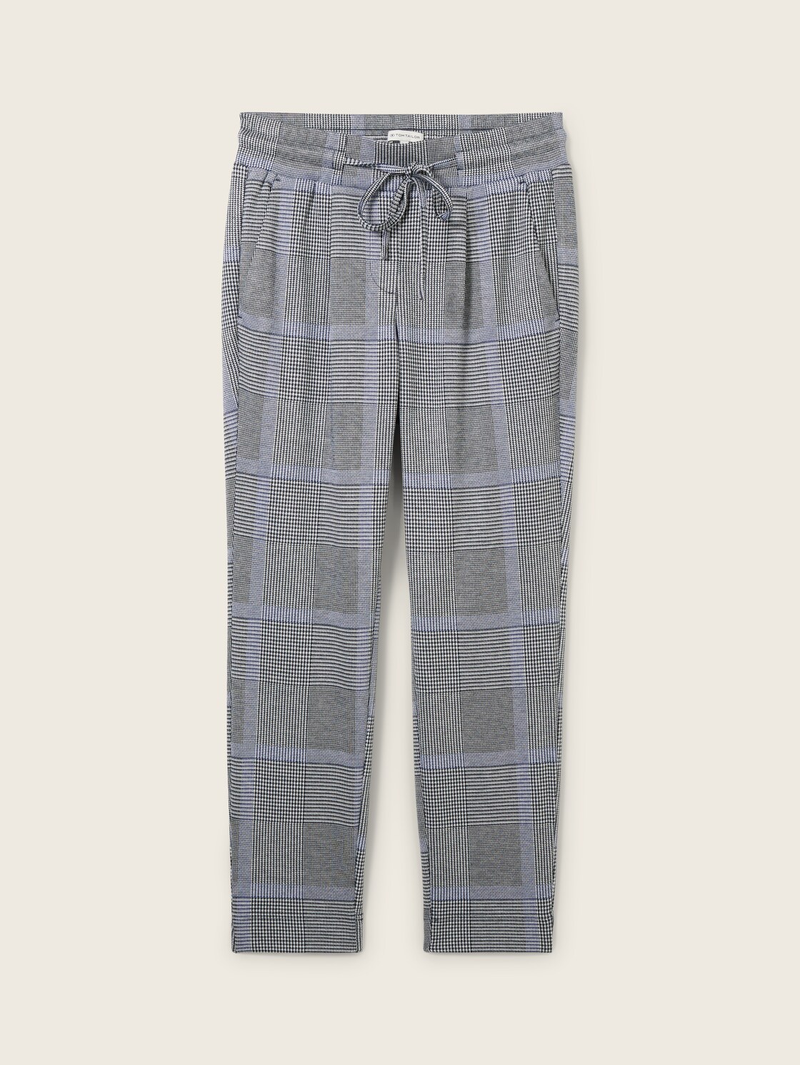 Loose Fit Hose im Karomuster - navy blue check - Vorder-Produkt-Ansicht