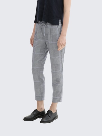 Loose Fit Hose im Karomuster von Women, navy blue check