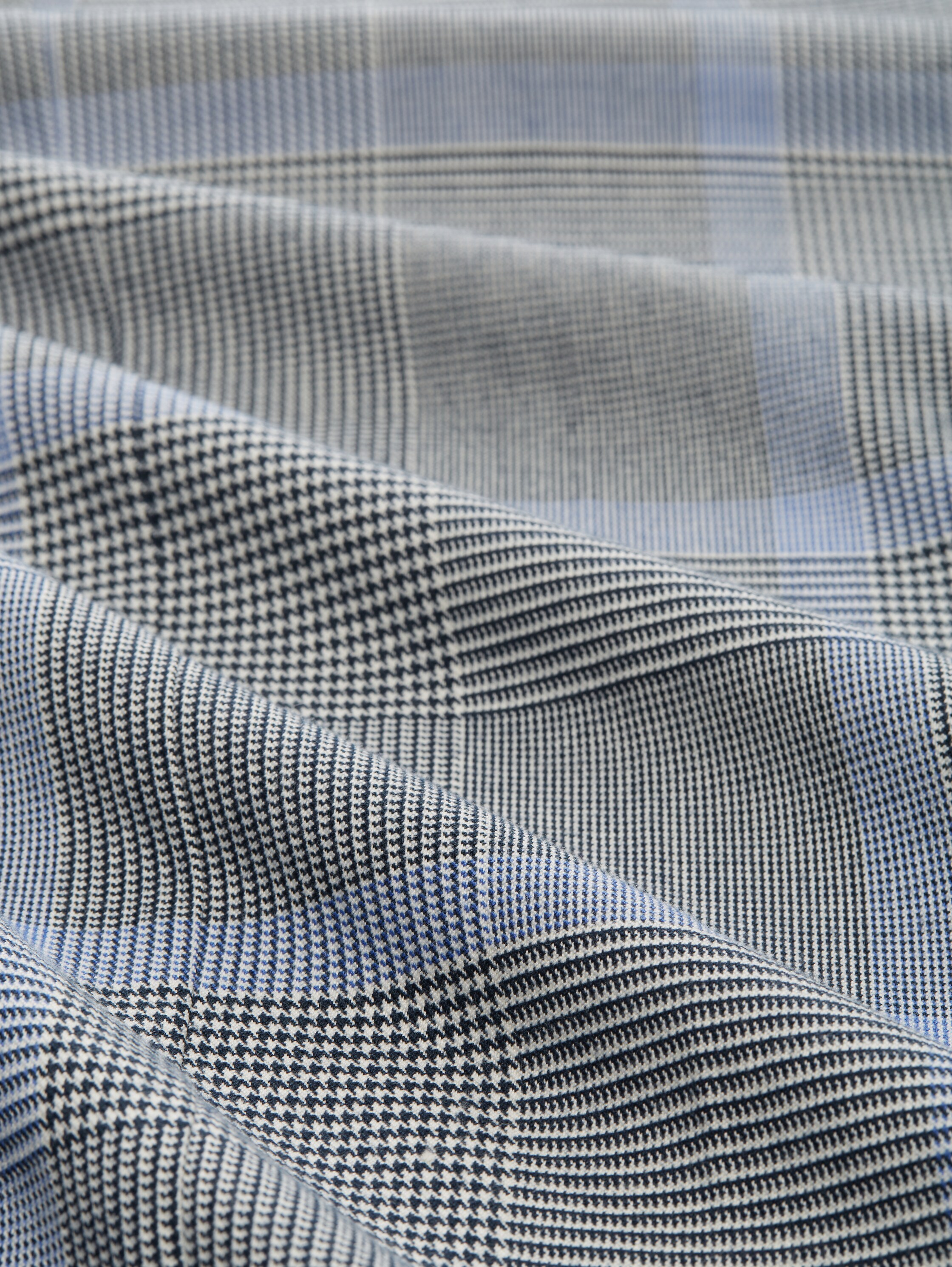 Lockere Karohose mit geradem Bein - navy_blue_check - 