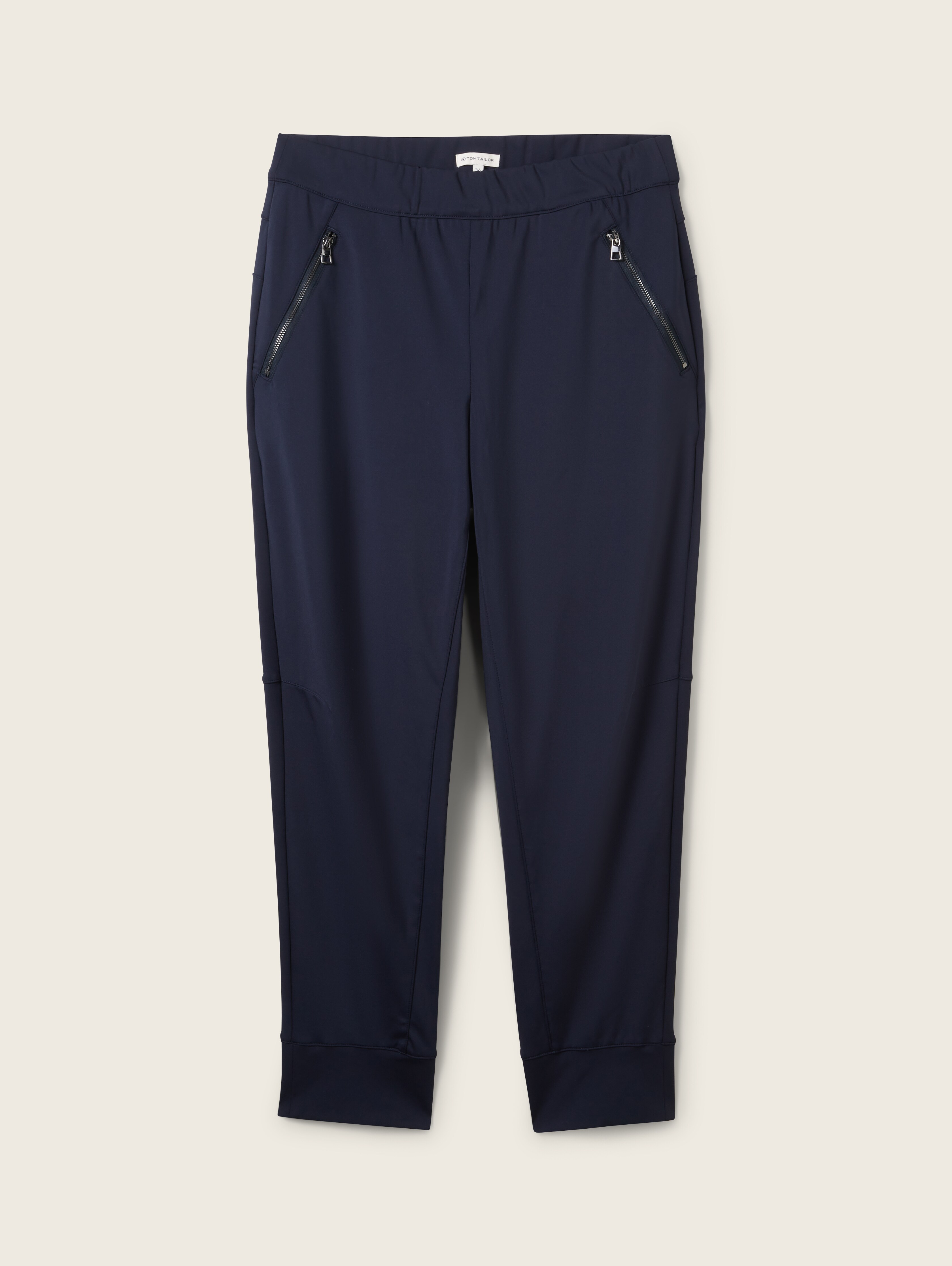 Relaxed fit cropped trousers with zip pockets by Tom Tailor