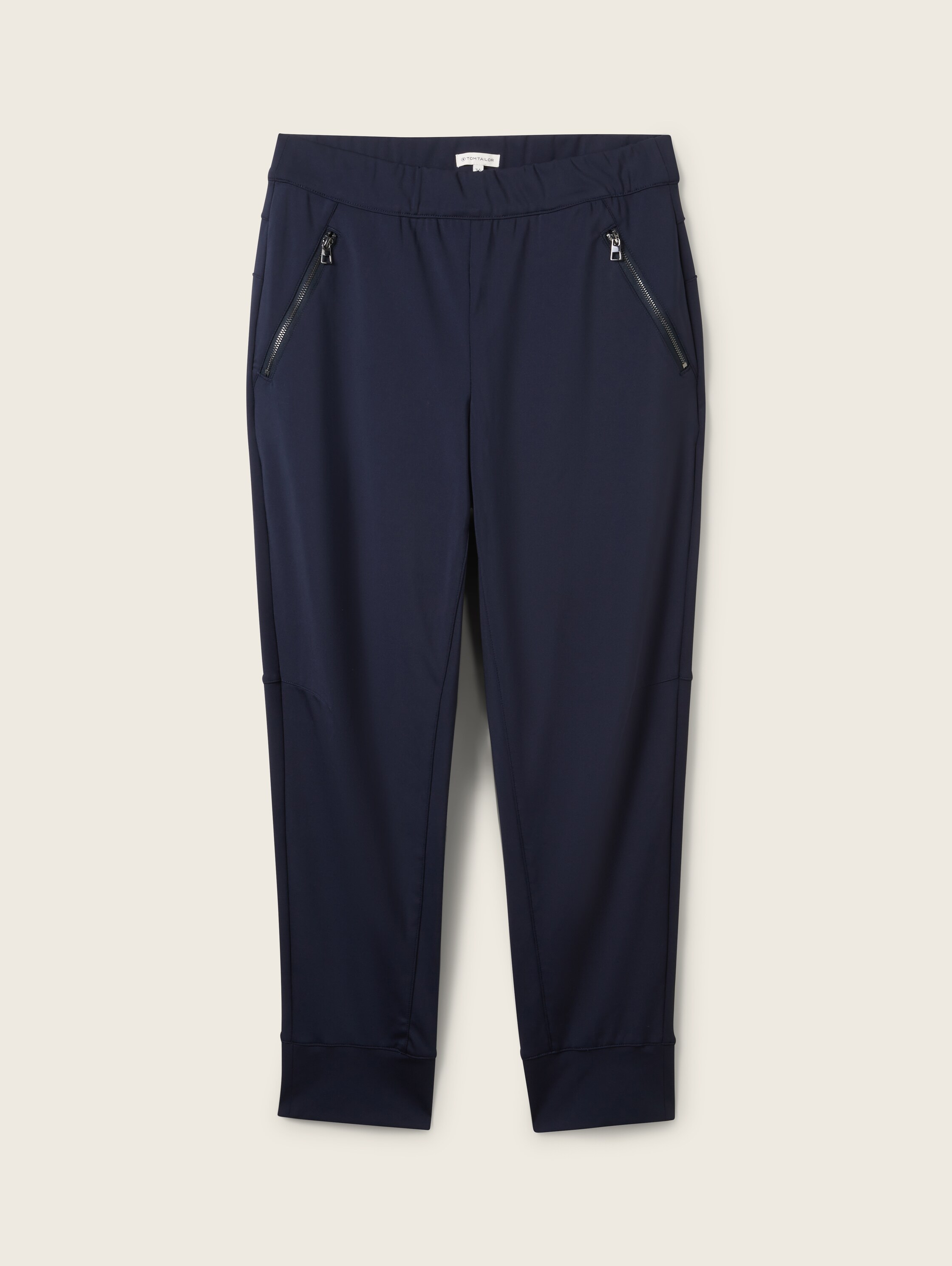 Lockere Cropped Hose mit Reißverschlusstaschen - 4