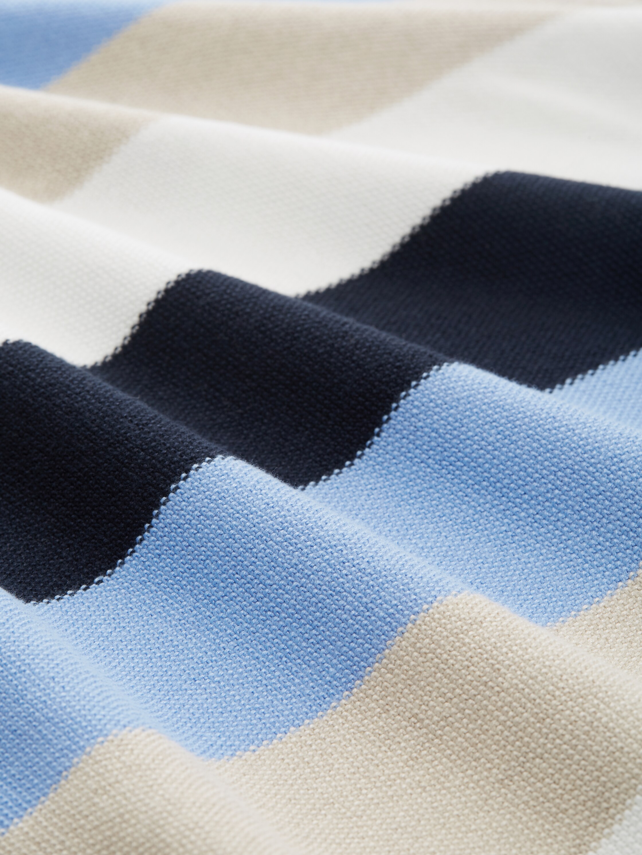 Strickpullover mit Rundhalsausschnitt - blue_block_stripe - 