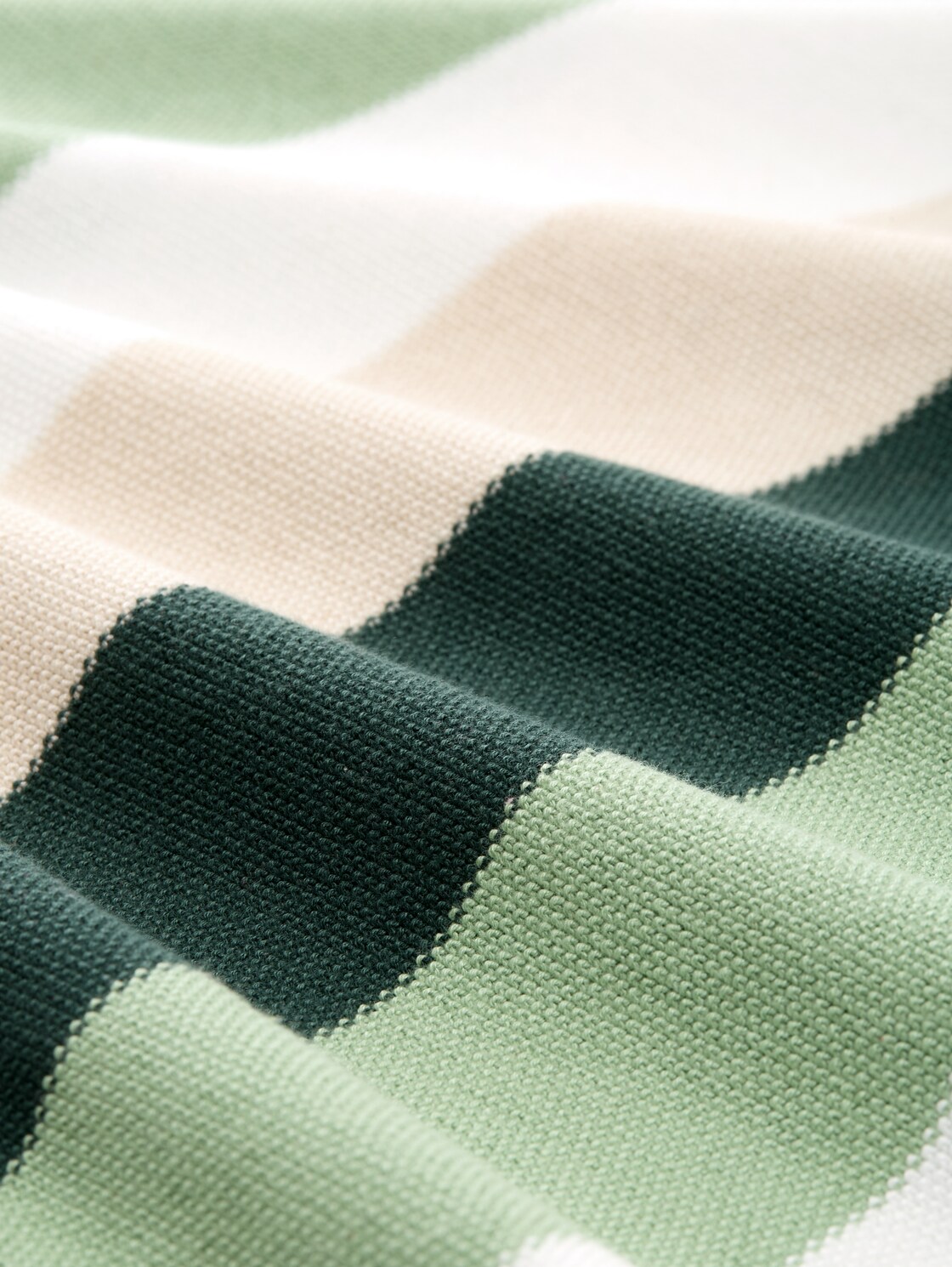 Strickpullover mit Rundhalsausschnitt - green beige block stripe - Material-Ansicht