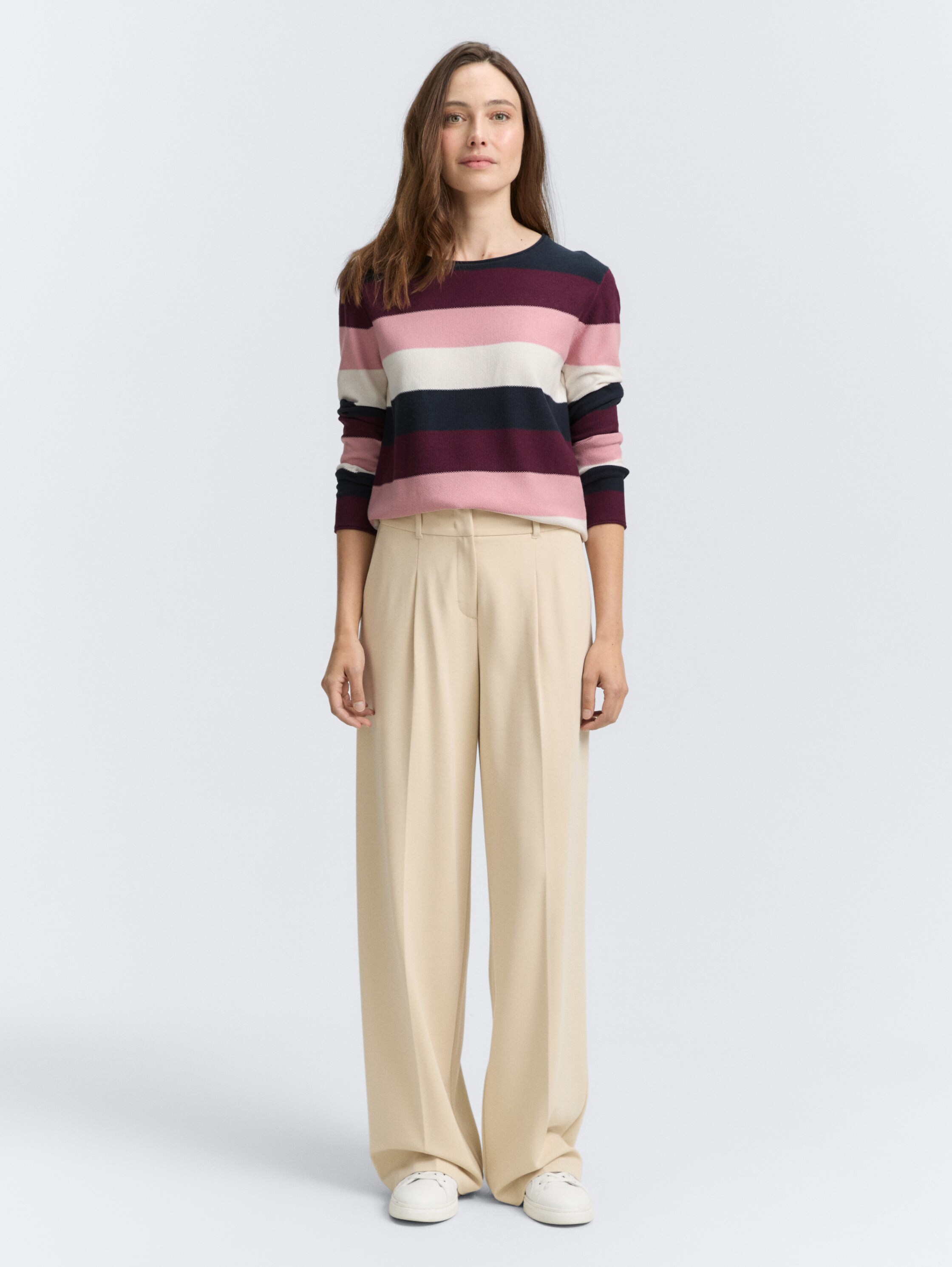 simple sweatshirt - big_rose_knit_stripe - 