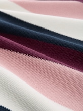 simple sweatshirt - big rose knit stripe - Material view