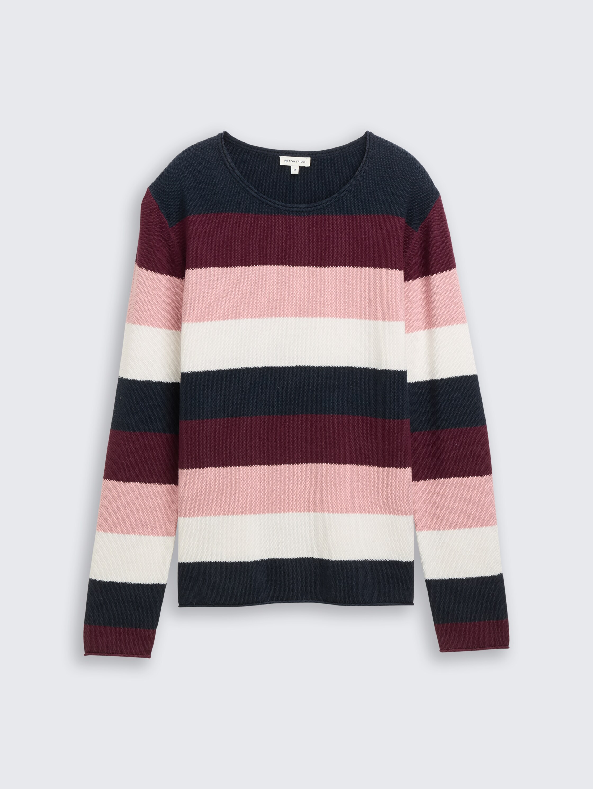simple sweatshirt - big_rose_knit_stripe - 