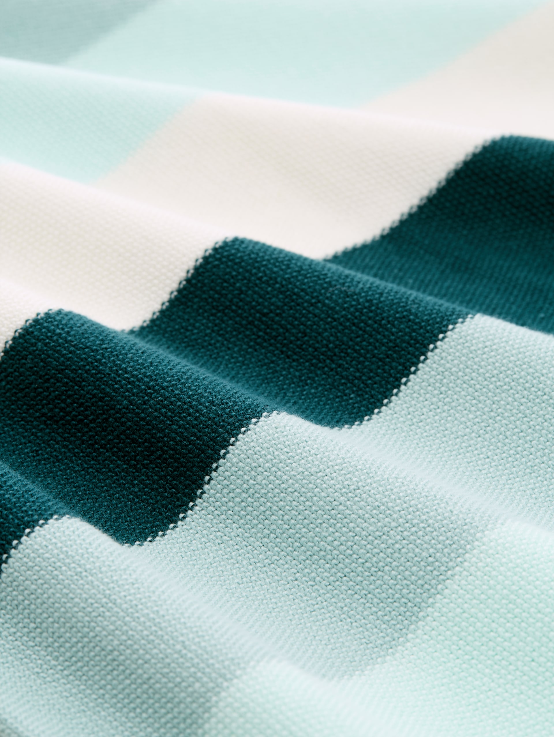 Strickpullover mit Rundhalsausschnitt - green mint white stripe - Material-Ansicht