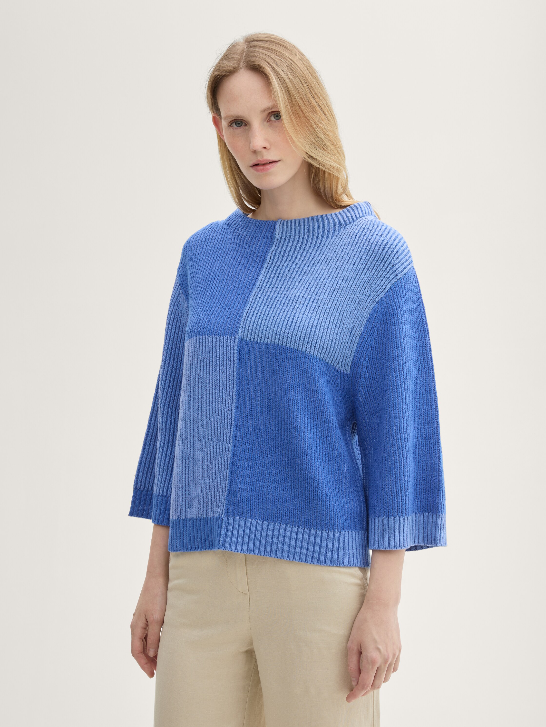 Gestrickter Pullover mit 3/4 Arm - 1