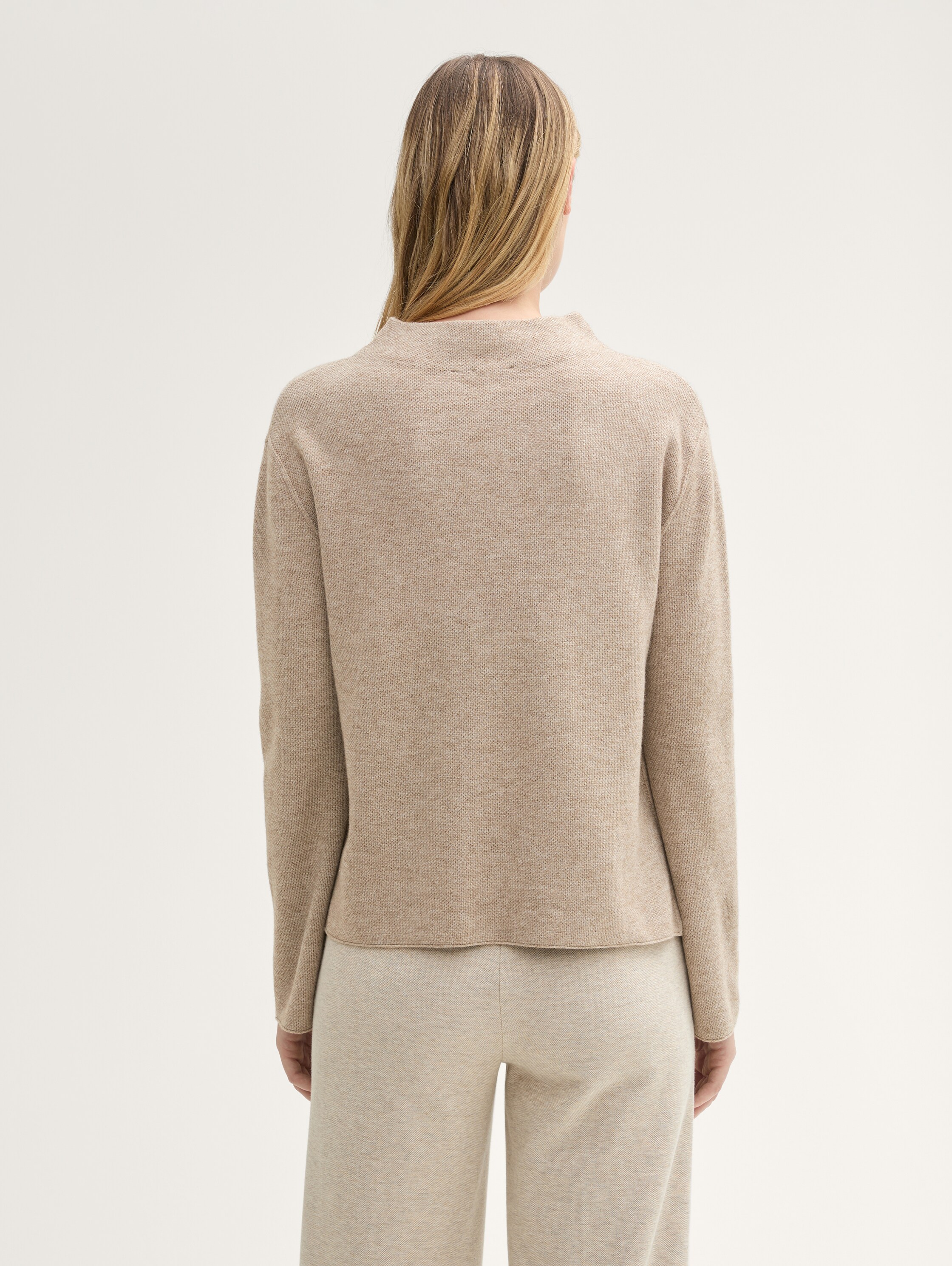 Strickpullover mit LENZING™ ECOVERO™ - blush_grey_melange - 