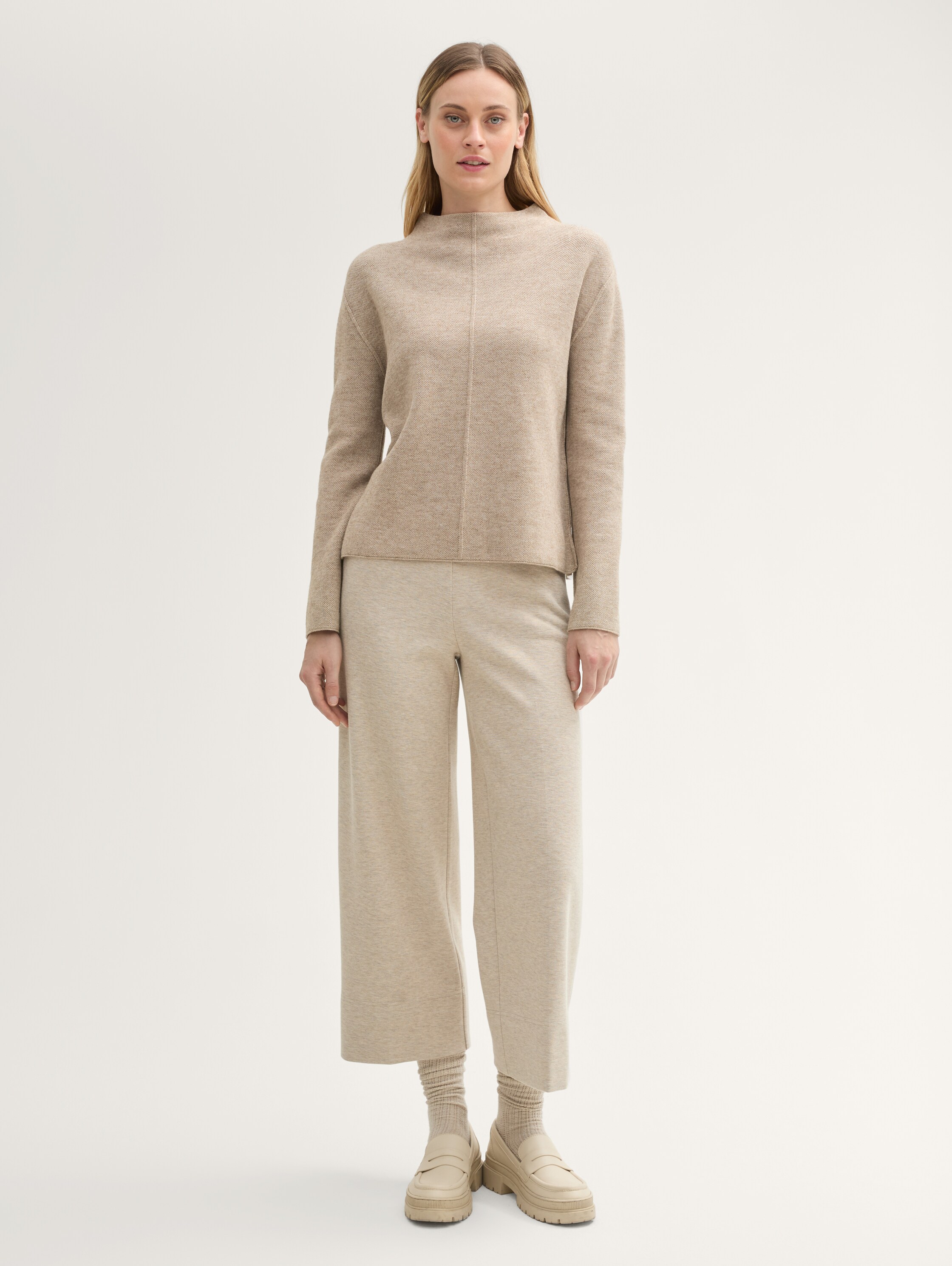 Strickpullover mit LENZING™ ECOVERO™ - blush_grey_melange - 