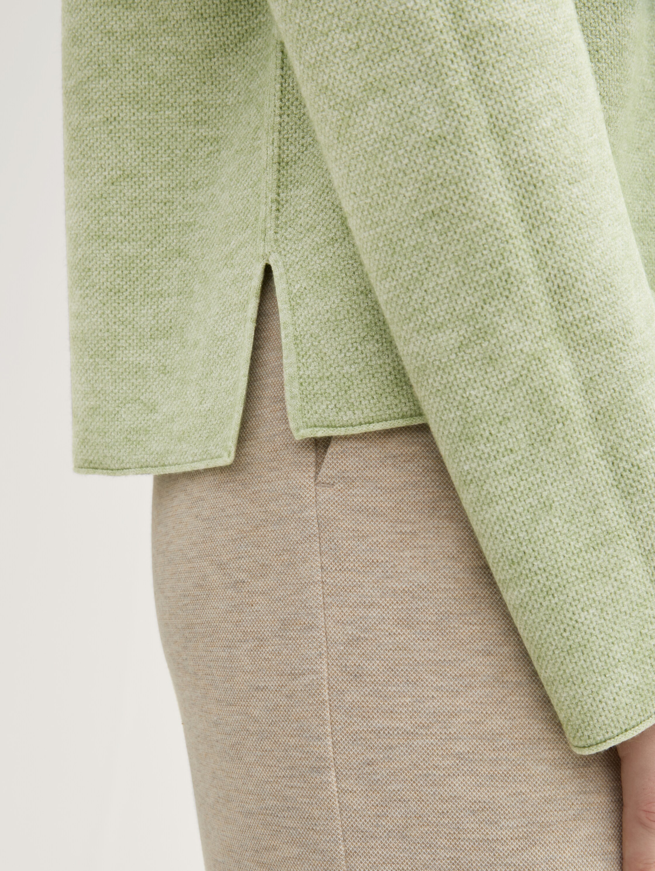 Strickpullover mit LENZING™ ECOVERO™ - pure_sage_melange - 