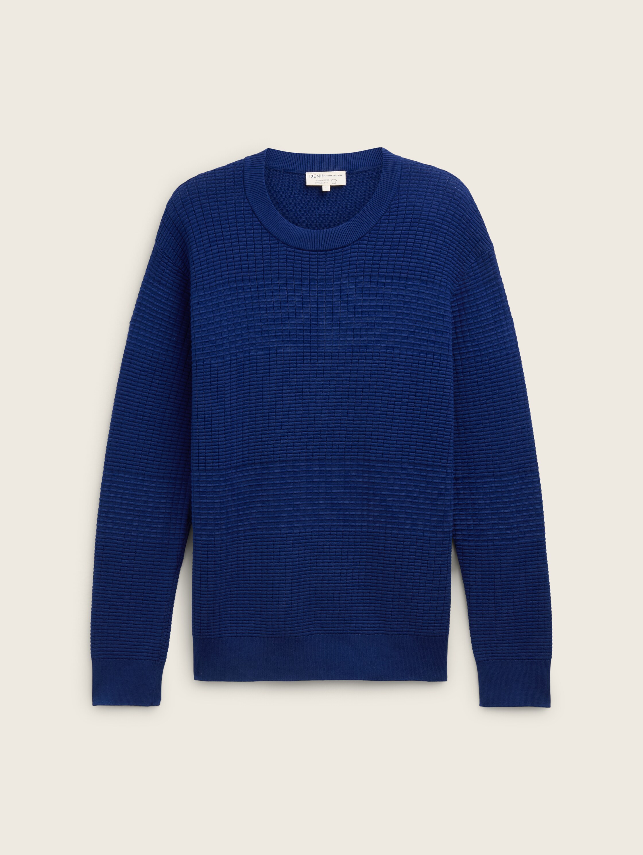Regular Fit Strickpullover aus Baumwolle - space_cadet_blue - 