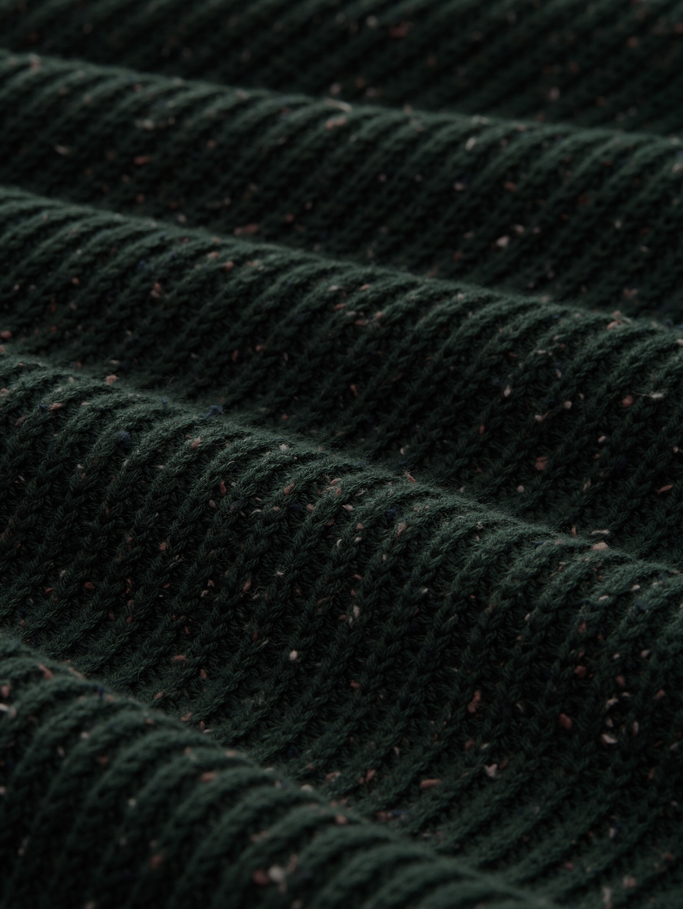 Troyer Strickpullover aus Noppengarn - green_colorful_neps - 