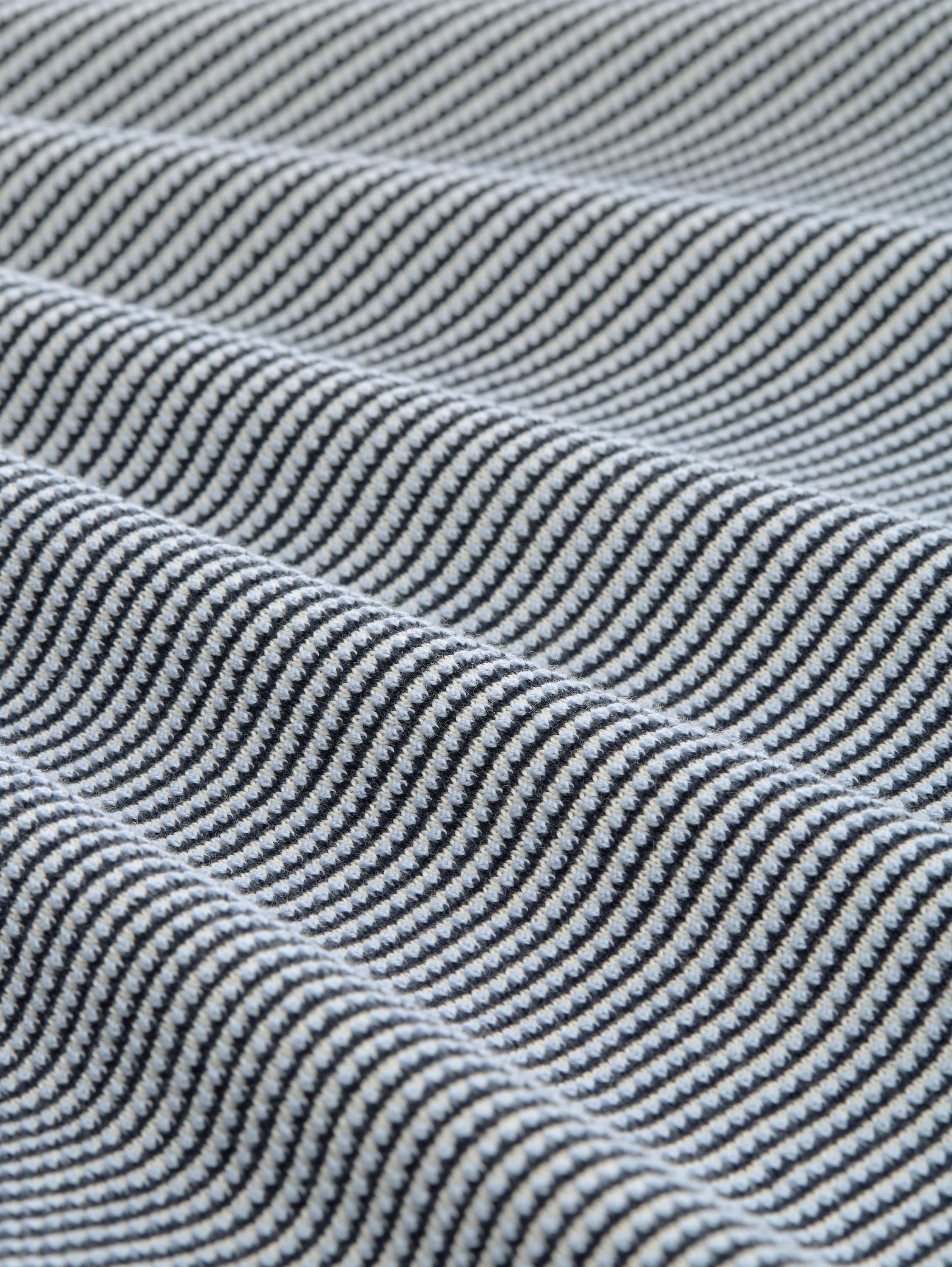 Gebreide trui met opstaande kraag - kentucky_blue_white_waffle -
