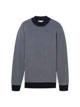 Selected, Knitted jumper with a stand-up collar by Tom Tailor, blue
