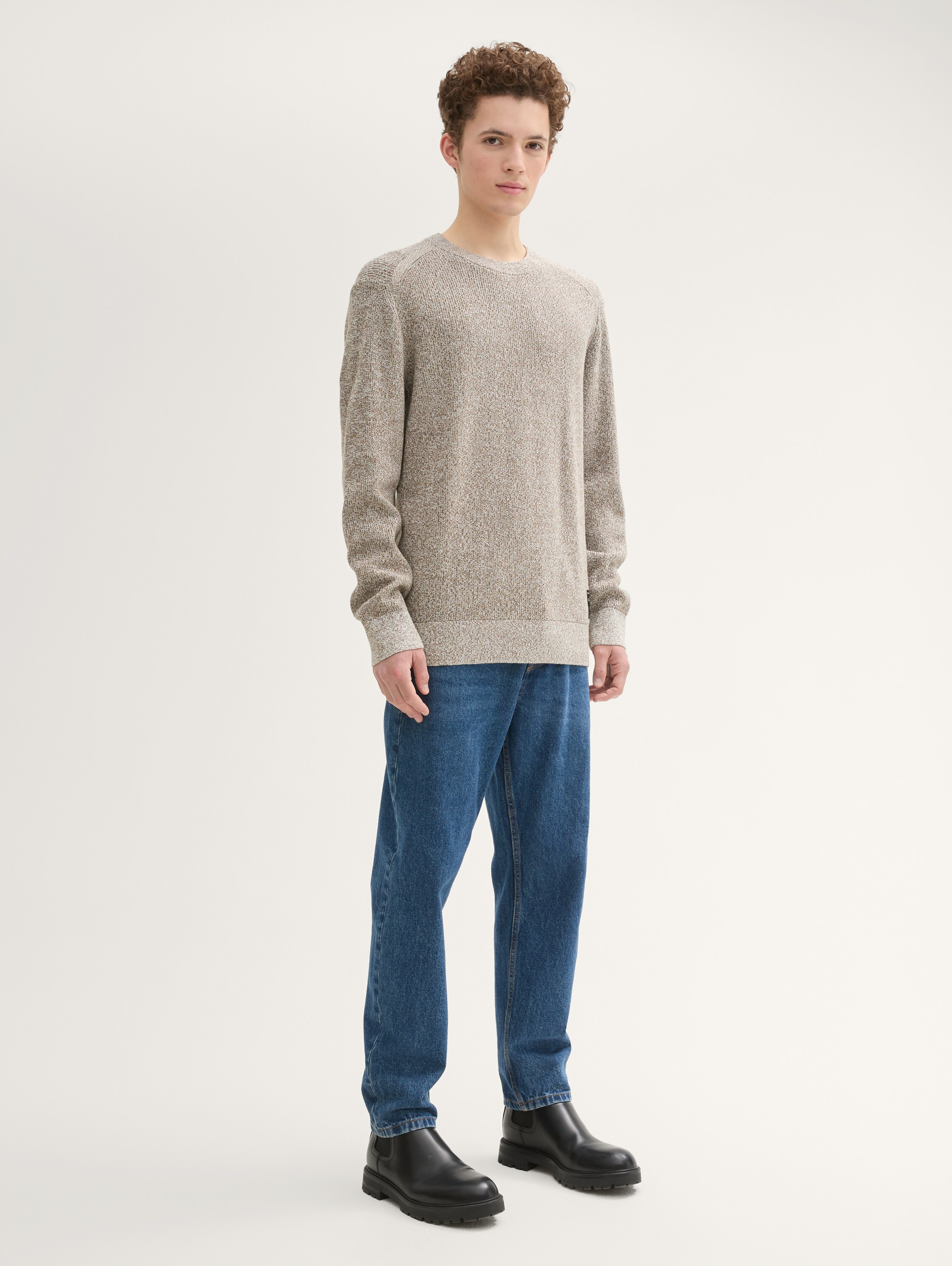 Strickpullover in Melange Optik - 0