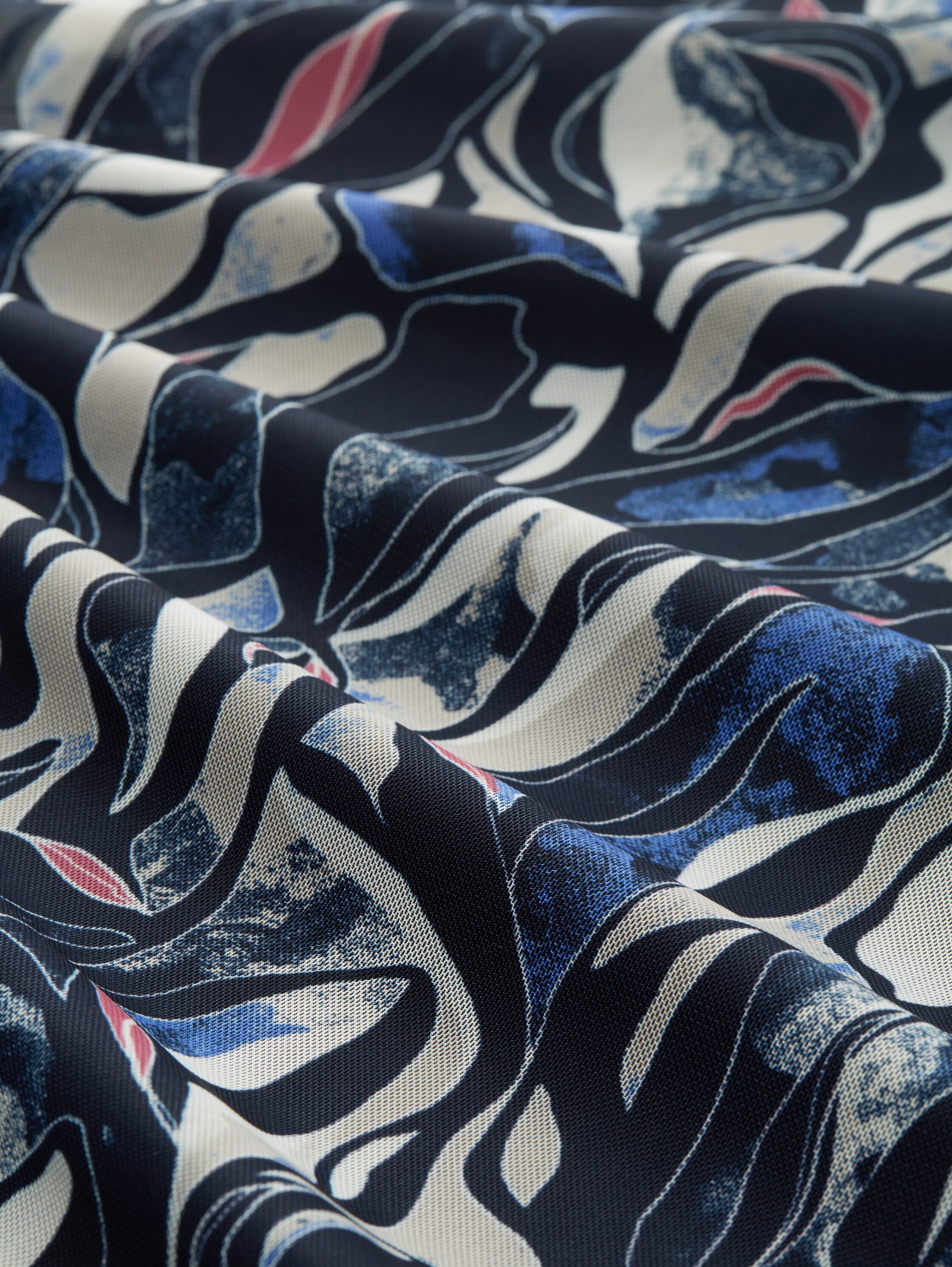 Mesh-Midikleid mit Muster - organic_shapes_design - 