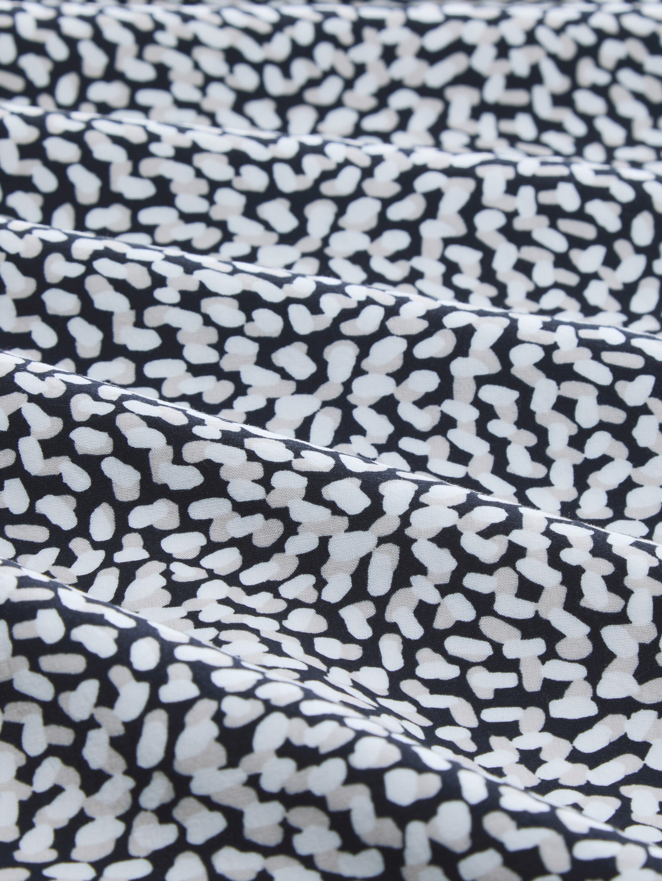 Italian Blusenkleid mit Kragen - organic_navy_dot_design - 