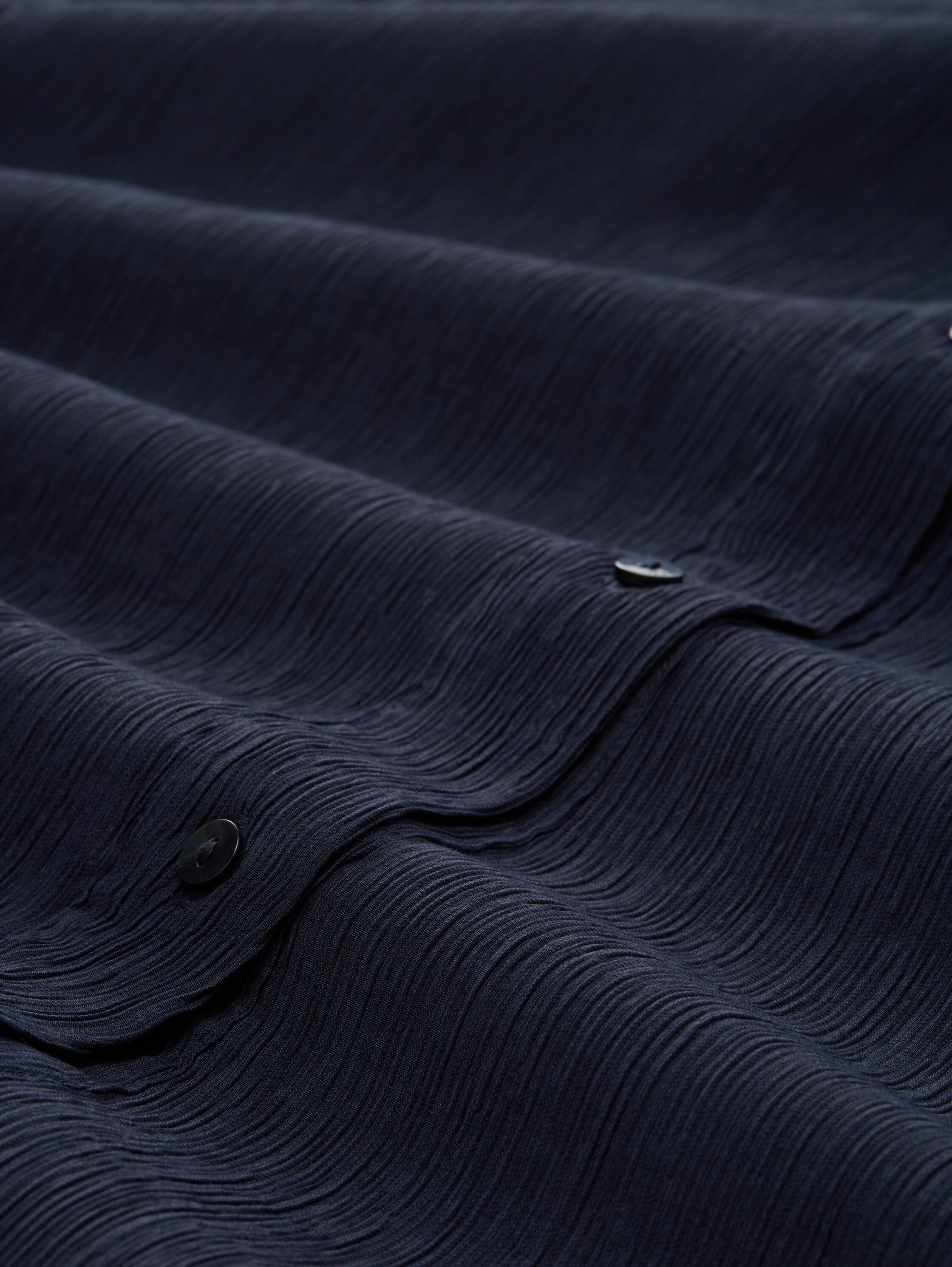 Crêpe Blusenkleid in Knitter-Optik - sky_captain_blue_1 - 