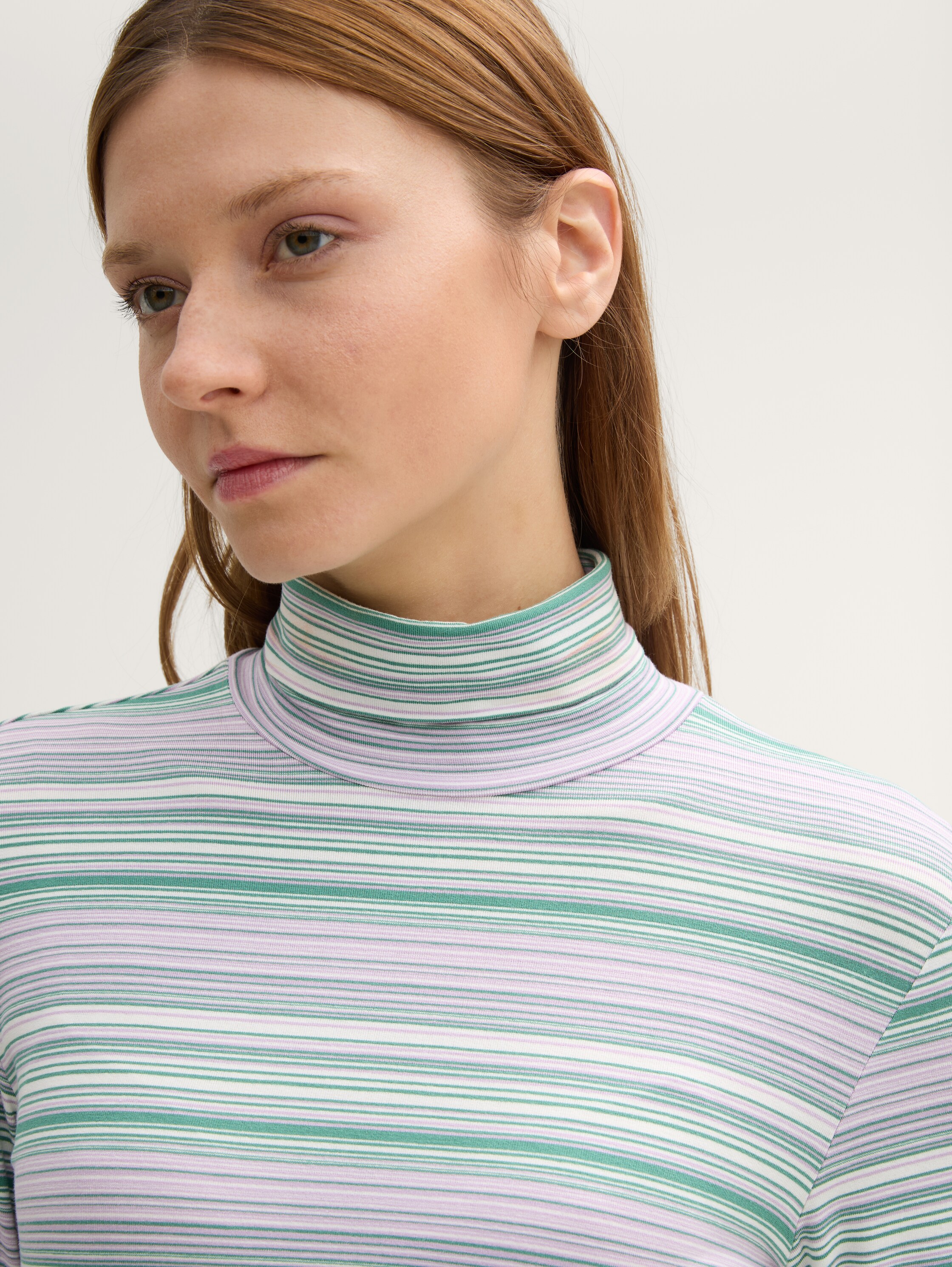 Rollkragen Shirt mit LENZING™ ECOVERO™ - 5