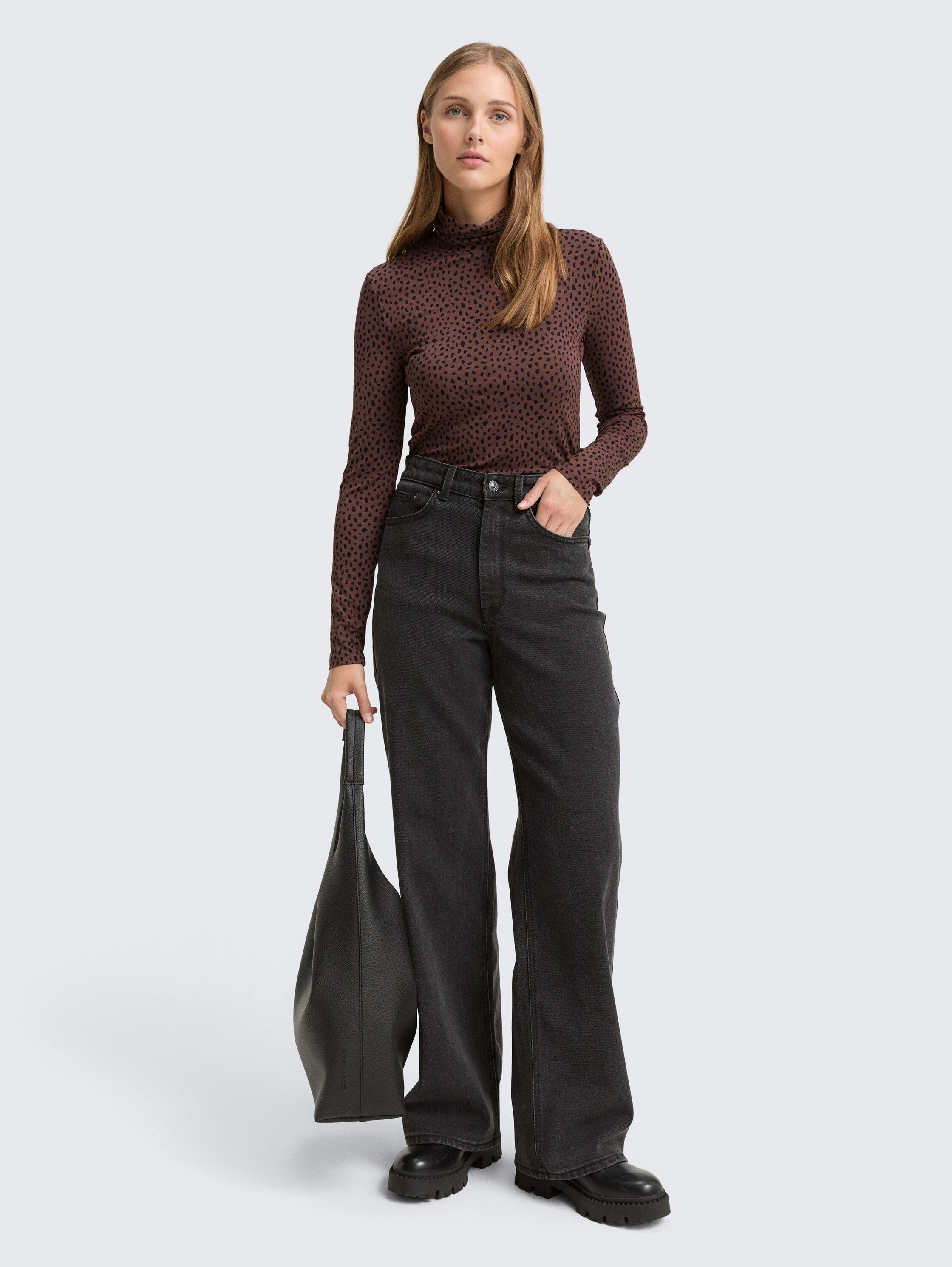 Basic coltrui - brown_black_dotted_print - 