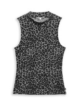 Ausgewählt, Ripp Top mit Stehkragen von Tom Tailor, grau