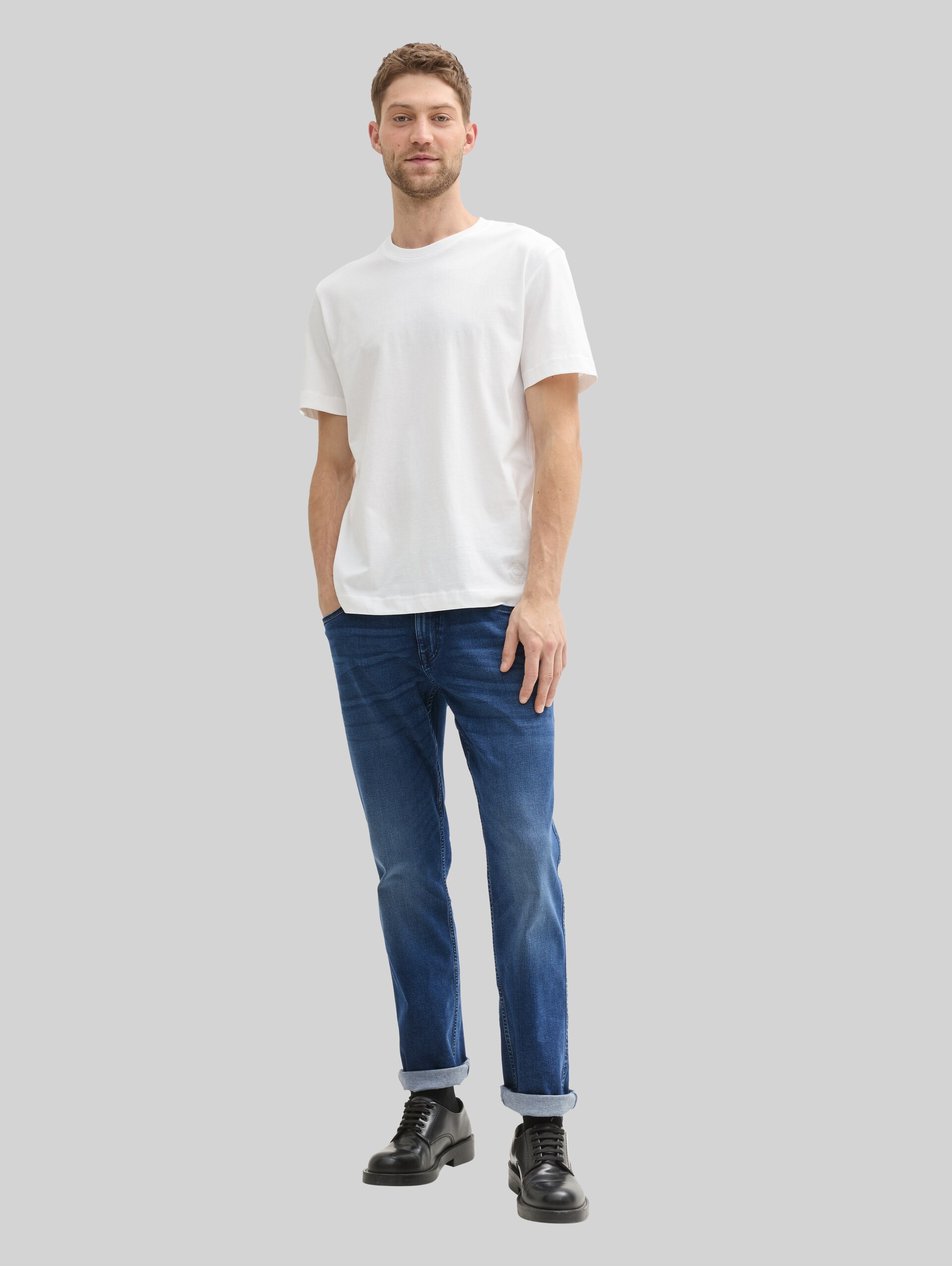 TTMARVIN STRAIGHT jeans - Used Dark Stone Blue Denim