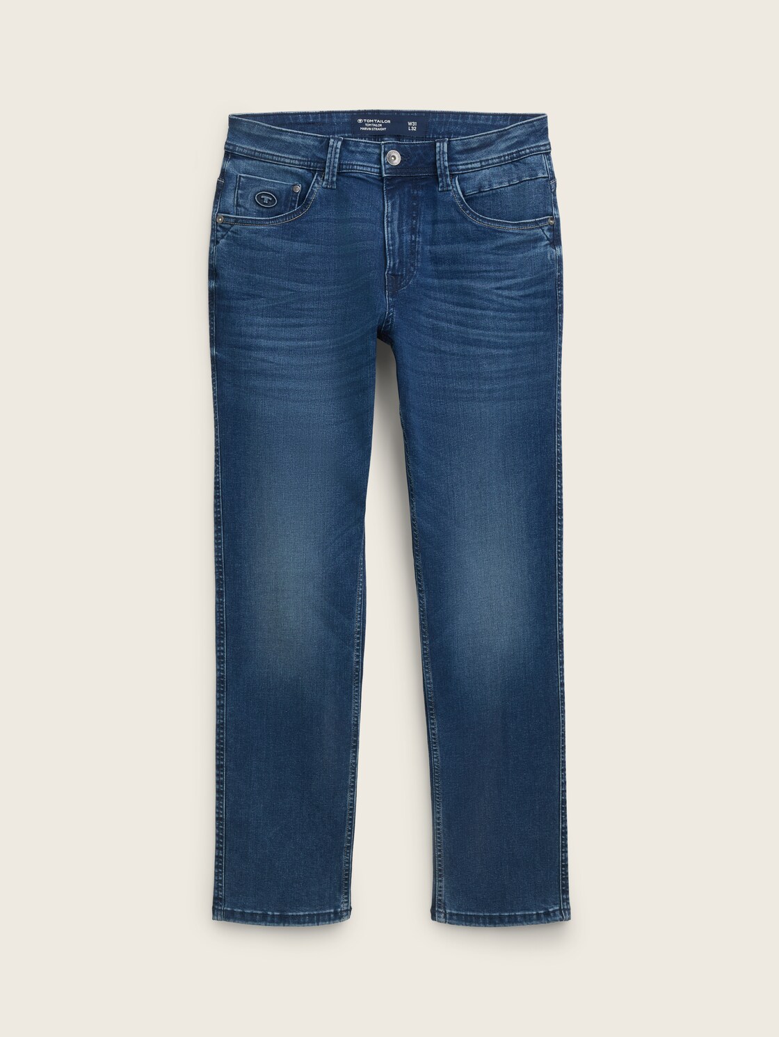 TTMARVIN STRAIGHT Jeans - Used Dark Stone Blue Denim - Vorder-Produkt-Ansicht