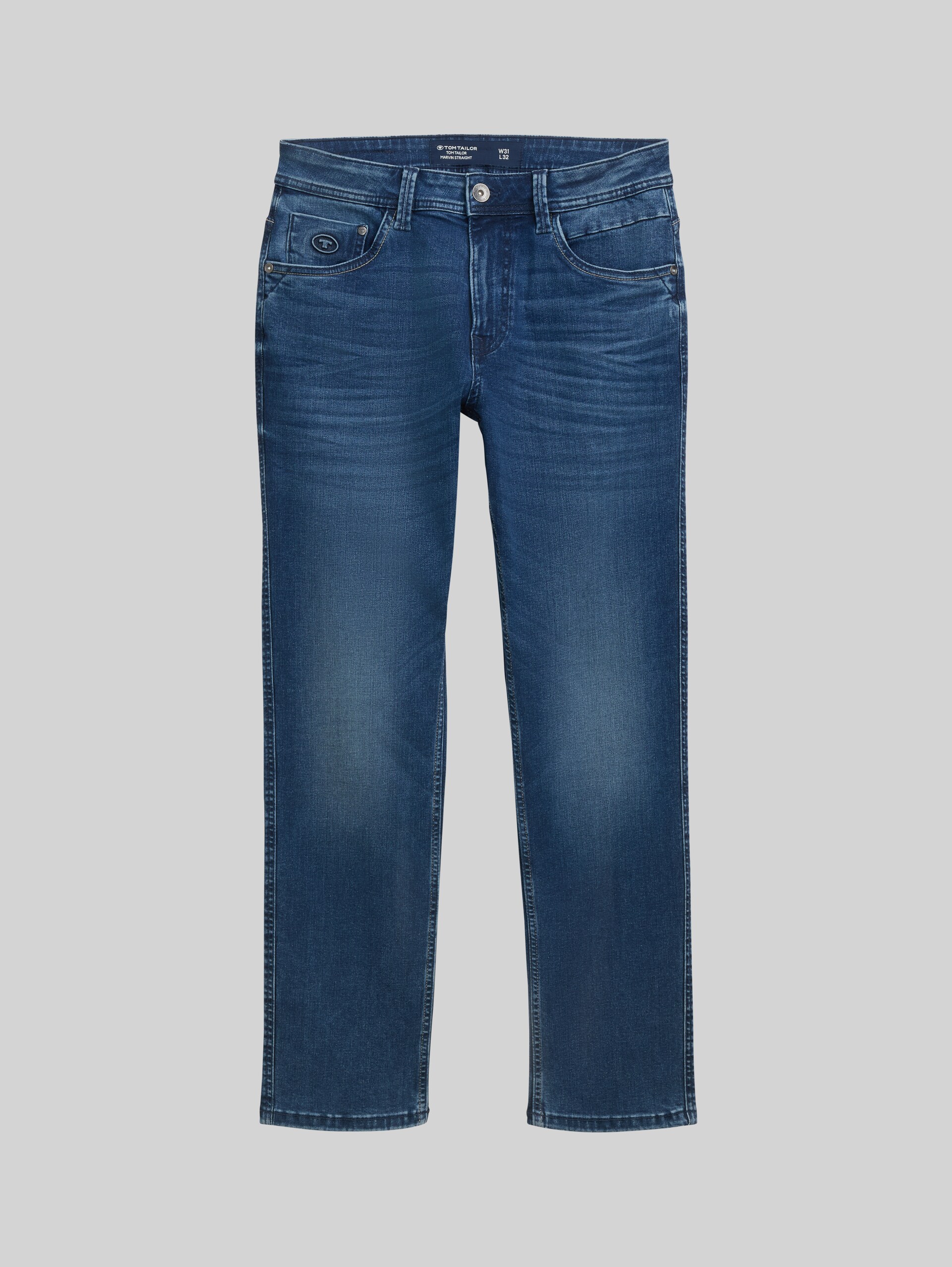 TTMARVIN STRAIGHT jeans - Used Dark Stone Blue Denim - Front product view