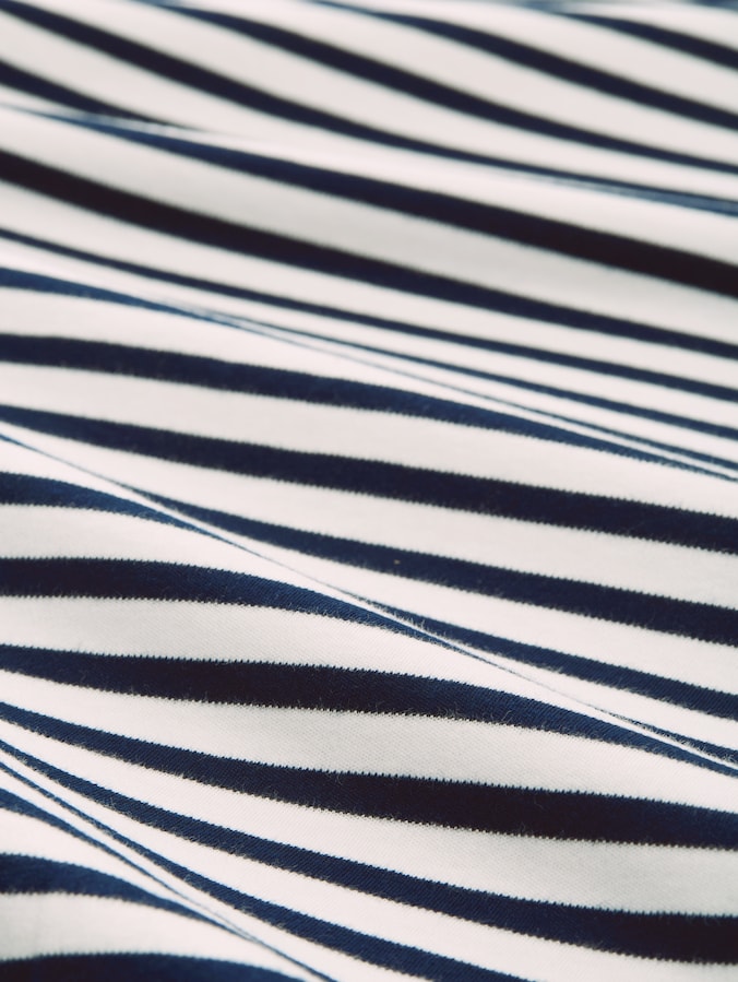 TOM TAILOR Bluse - desert green white thin stripe/hellgrün