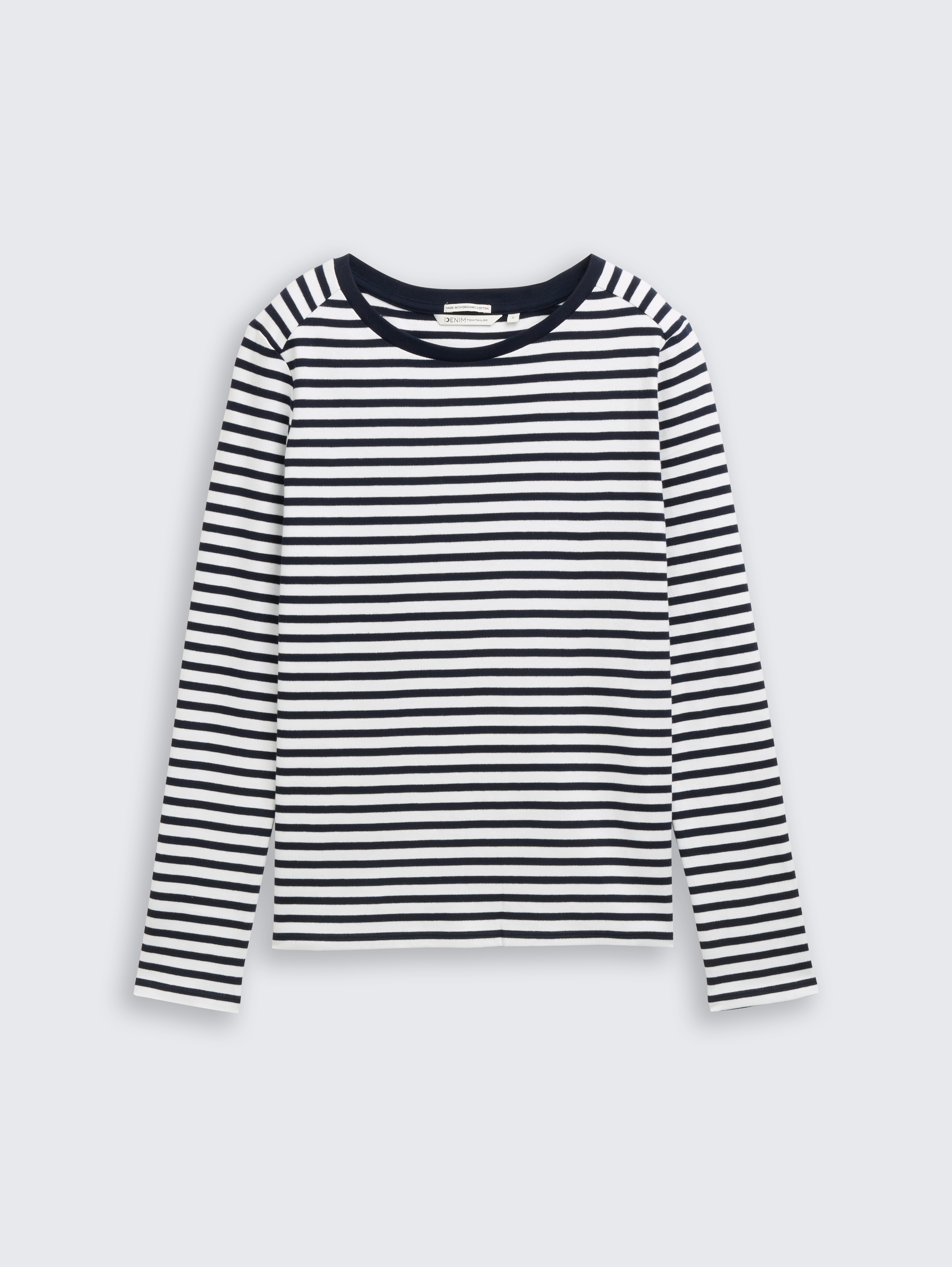 Langarmshirt mit Streifenmuster von Denim Female, navy white stripe