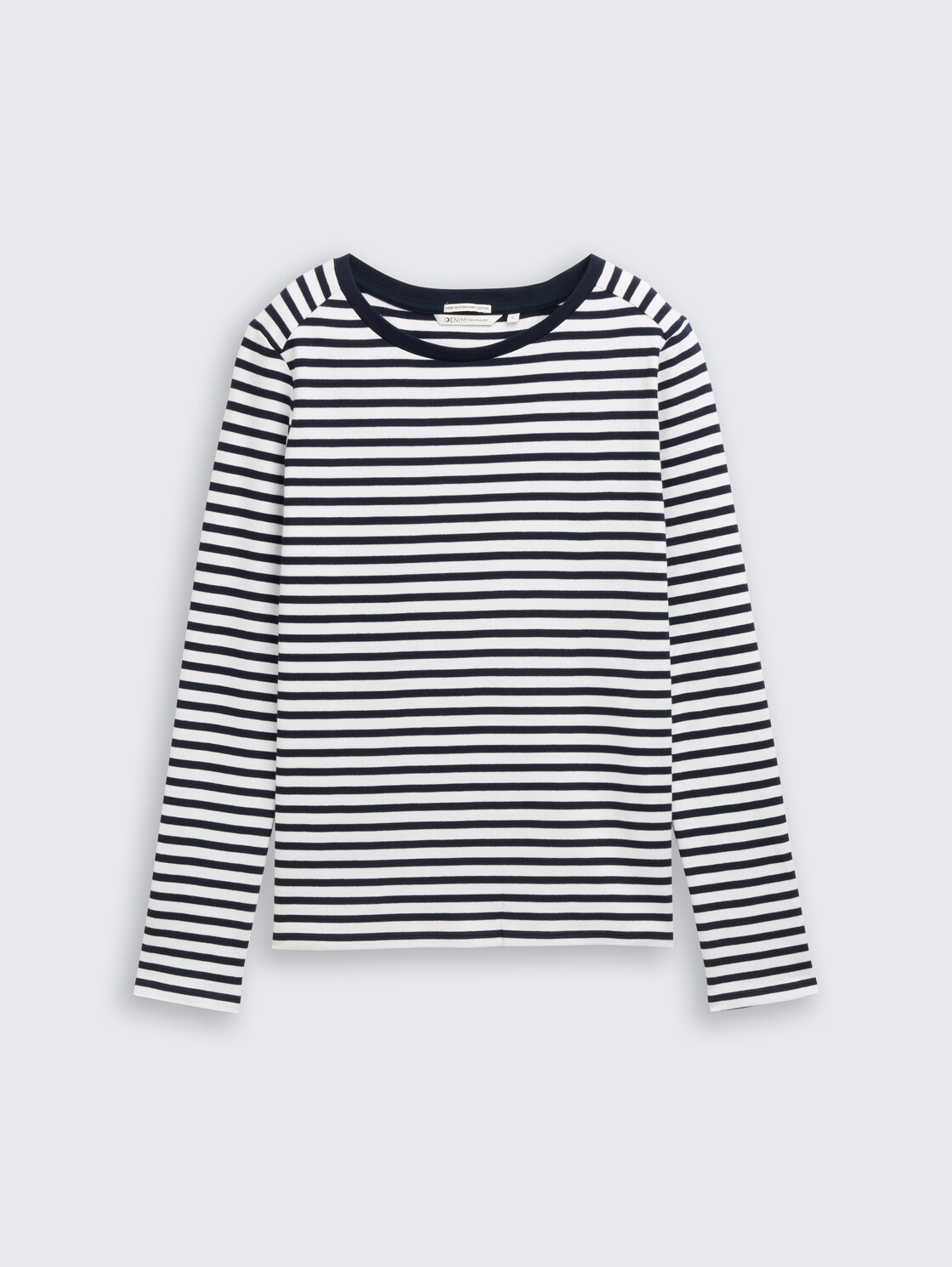Langarmshirt mit Streifenmuster - navy white stripe - Vorder-Produkt-Ansicht
