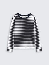 Shirt met lange mouwen en streeppatroon - navy white stripe - Product vooraanzicht