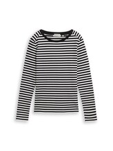 Nicht ausgewählt, Langarmshirt mit Streifenmuster von , schwarz