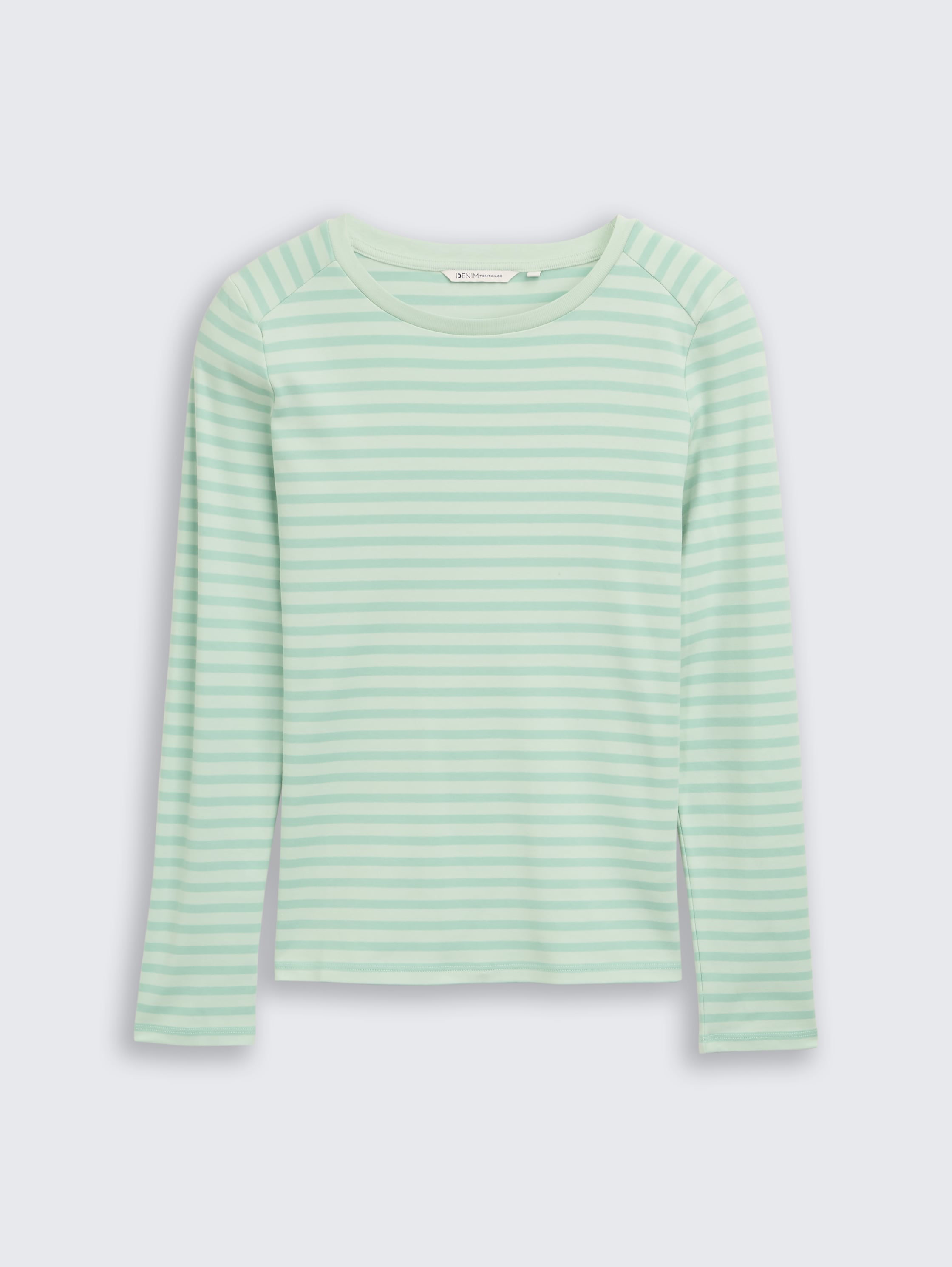 Langarmshirt mit Streifenmuster - tonal_matcha_green_stripe - 