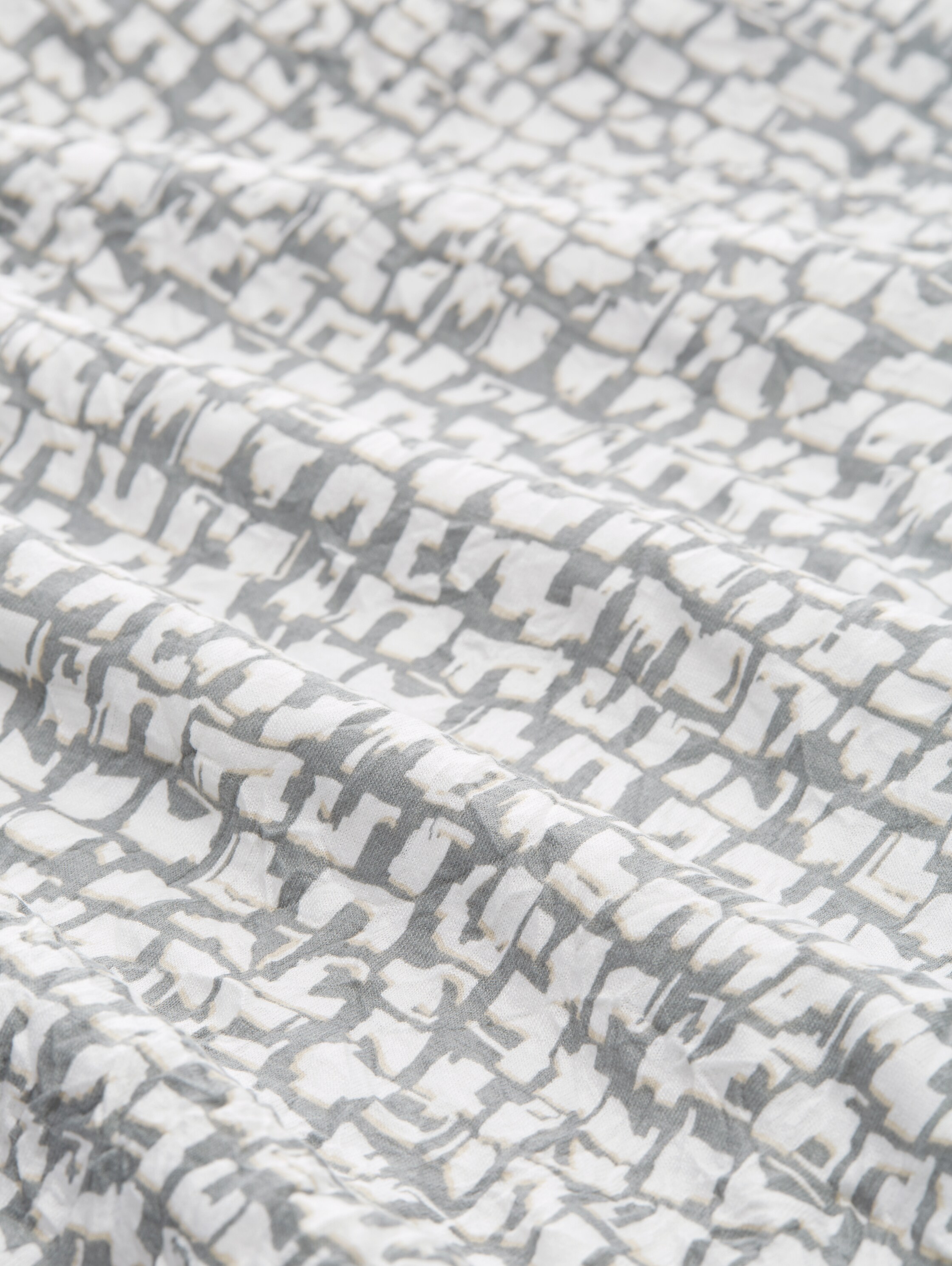 Shirt met 3/4 mouwen in rimpellook - neutral_tile_design - 