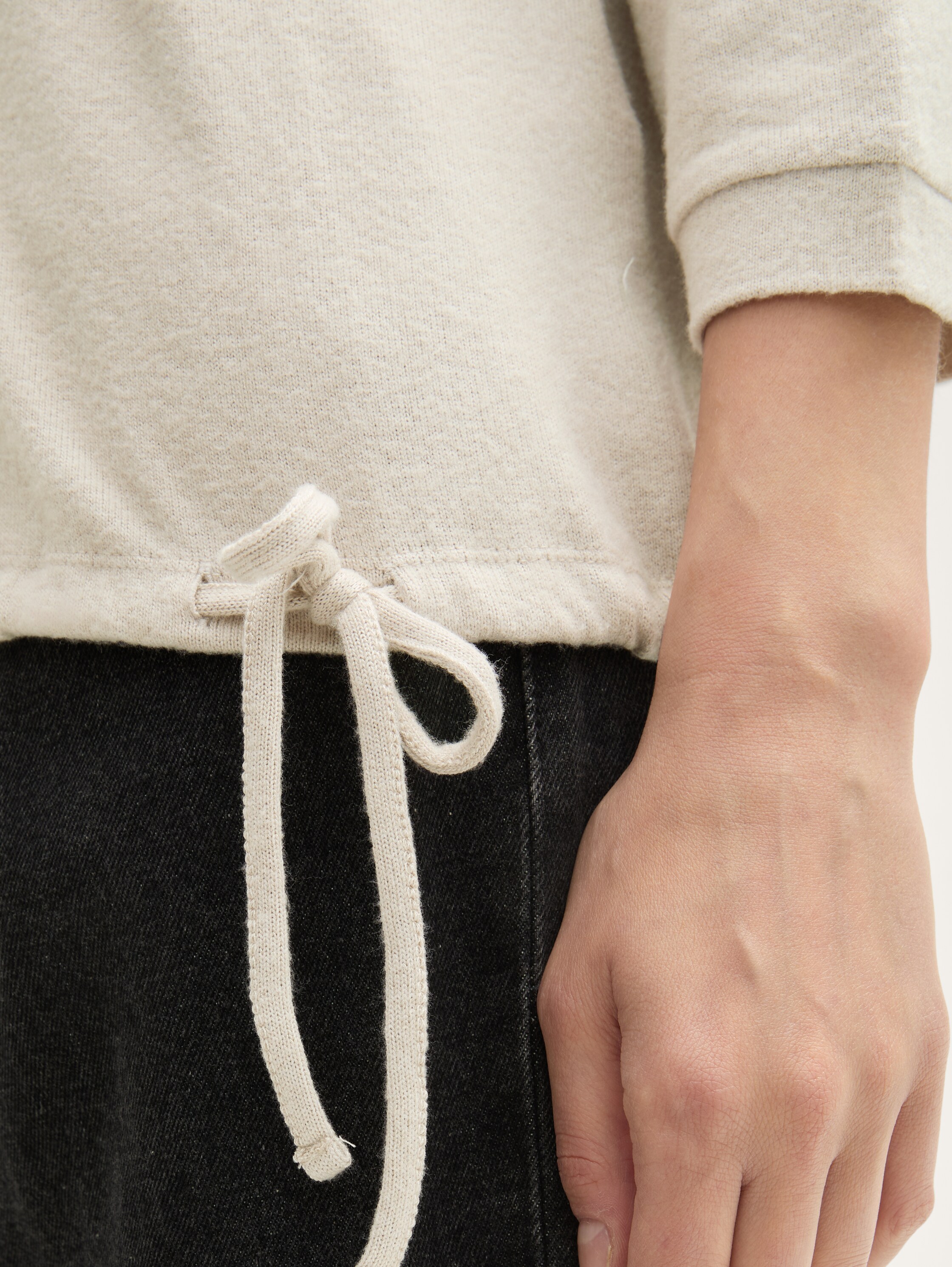 Soft-Touch Shirt mit Schriftzug - dusty_beige_melange - 