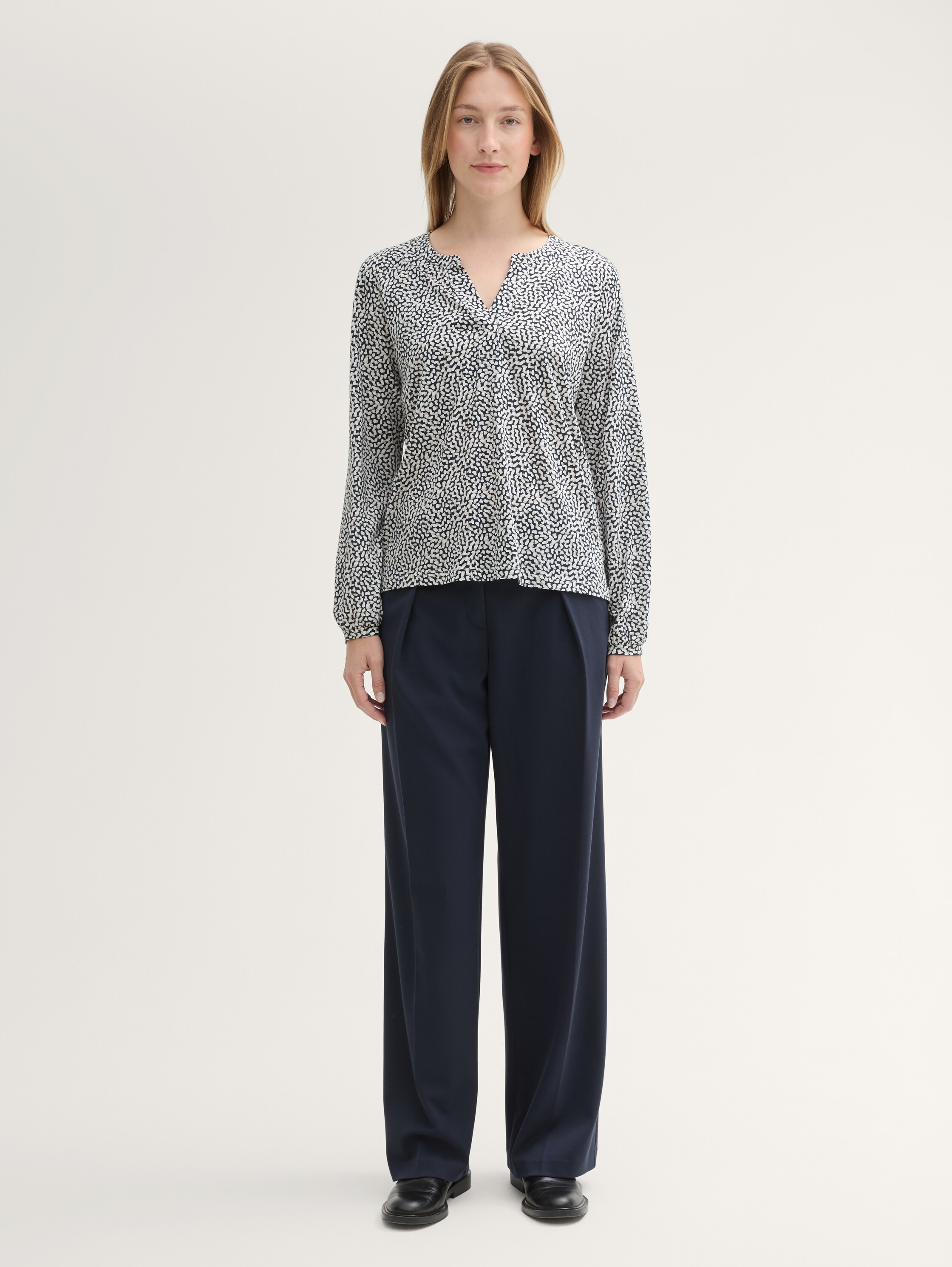 Gemusterte Bluse mit TENCEL™ Modal - 1