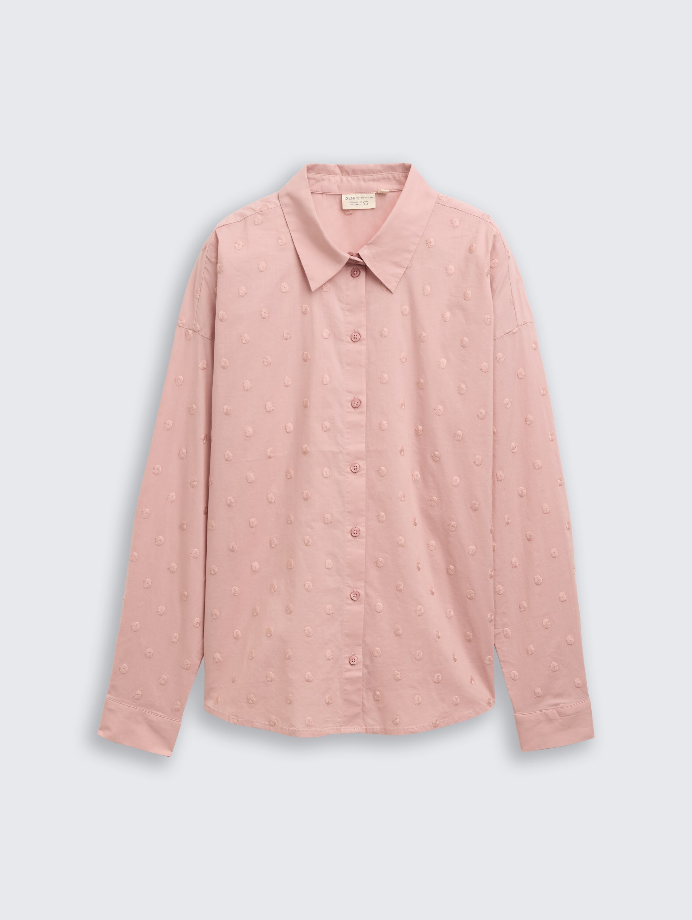 Shirt blouse with dotted texture - antique_rose - 