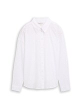 Nicht ausgewählt, Hemdbluse mit gepunkteter Struktur von , weiß