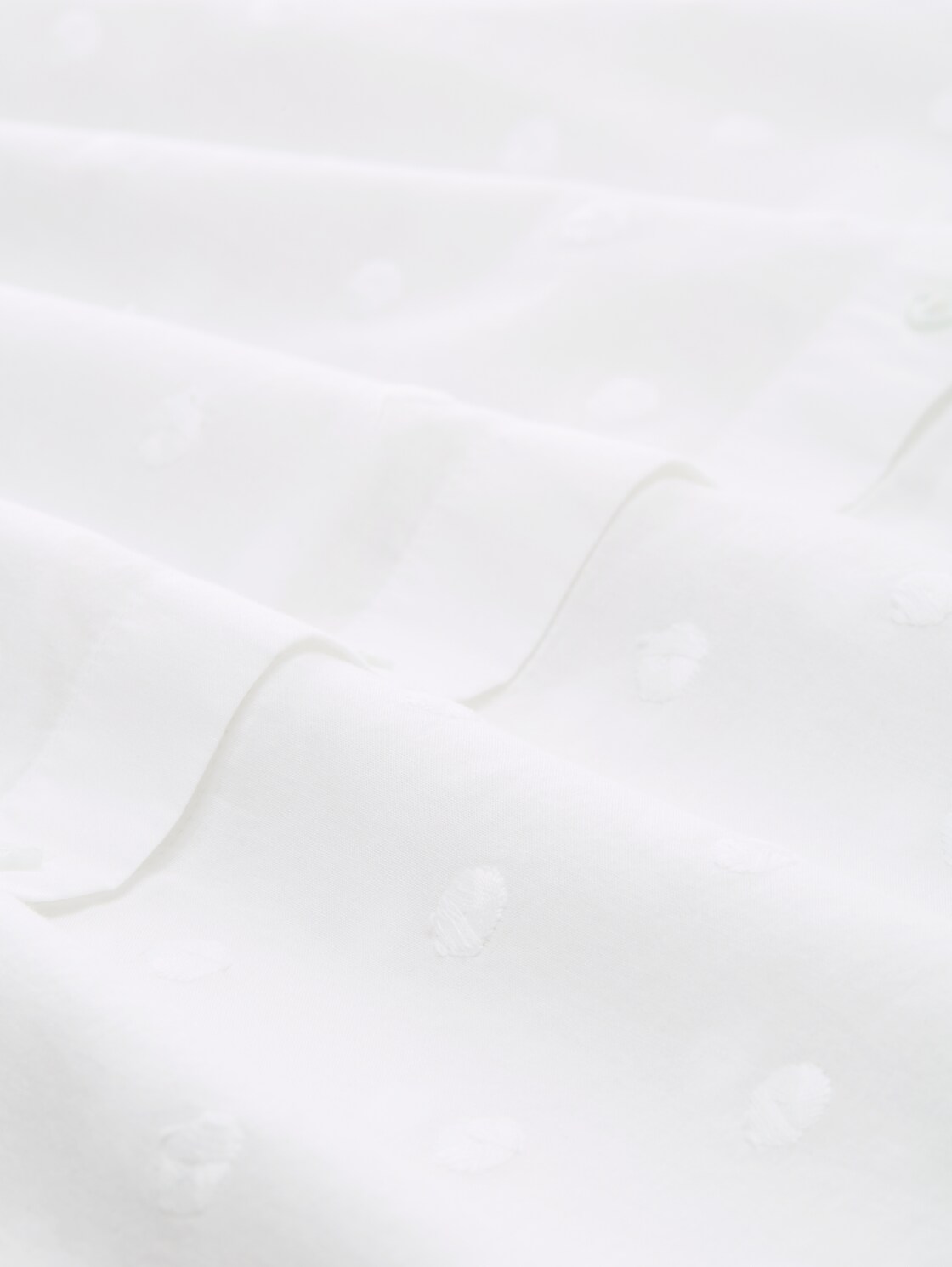 Hemdbluse mit gepunkteter Struktur - White - Material-Ansicht